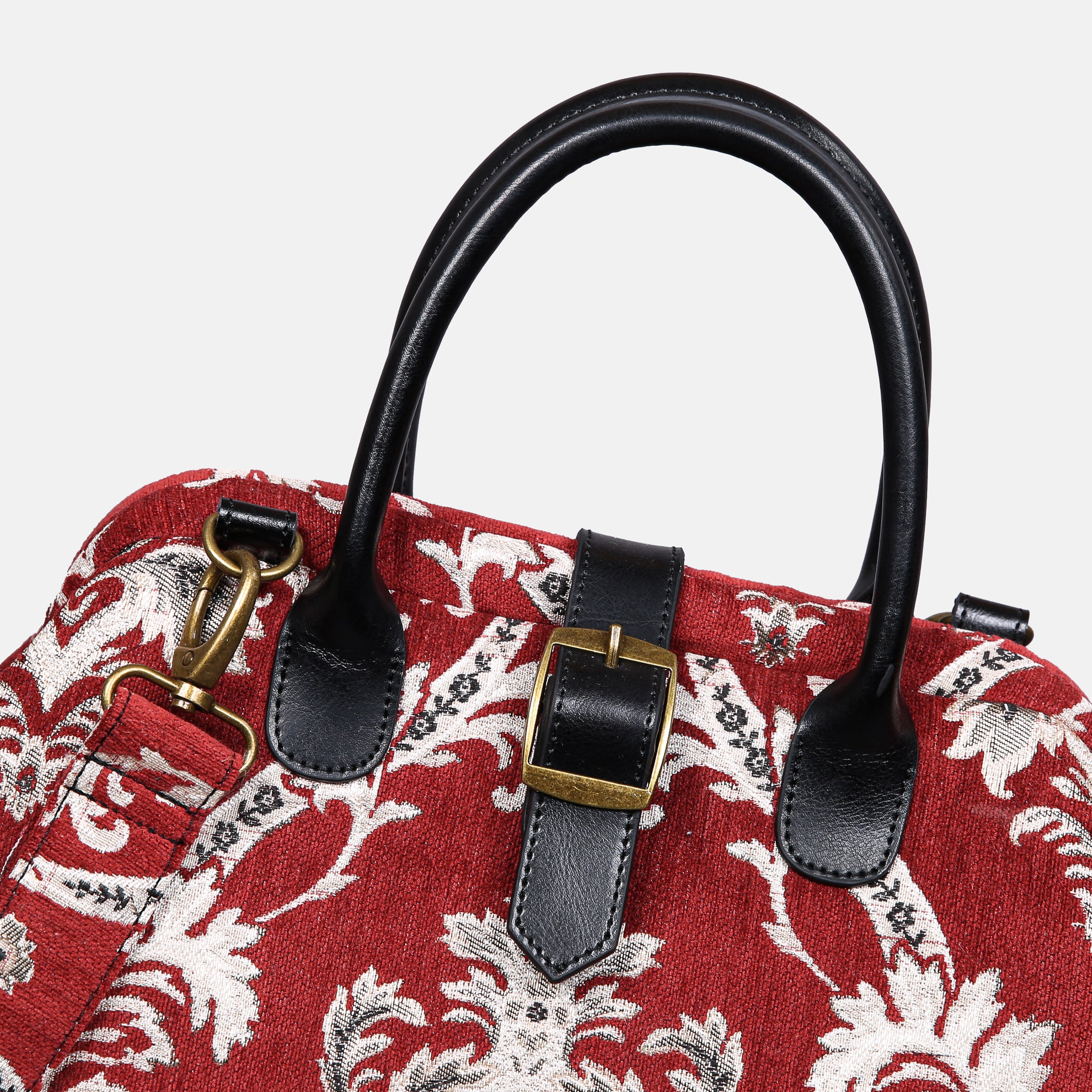 Scalamandre Elizabeth Red Carpet Handbag Purse carpet bag MCW Handmade detail