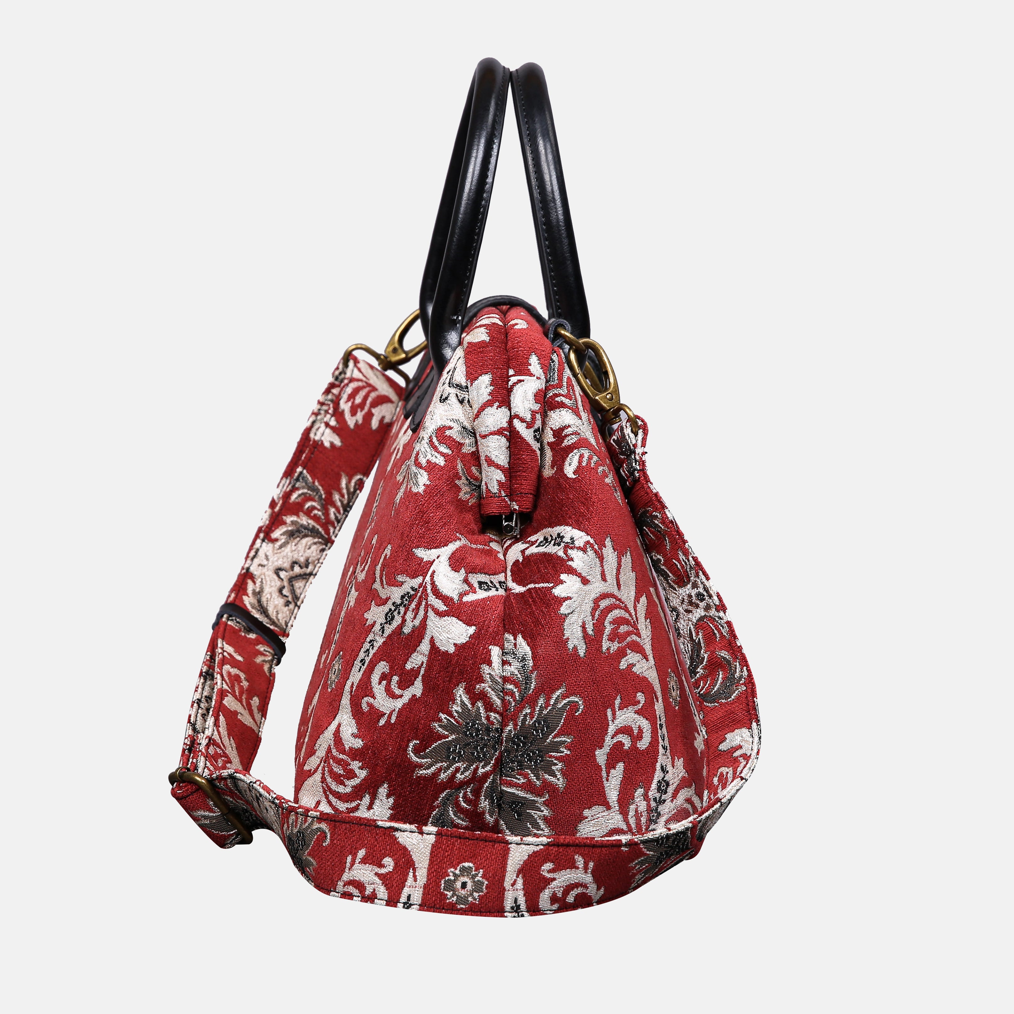 Scalamandre Elizabeth Red Carpet Handbag Purse carpet bag MCW Handmade side