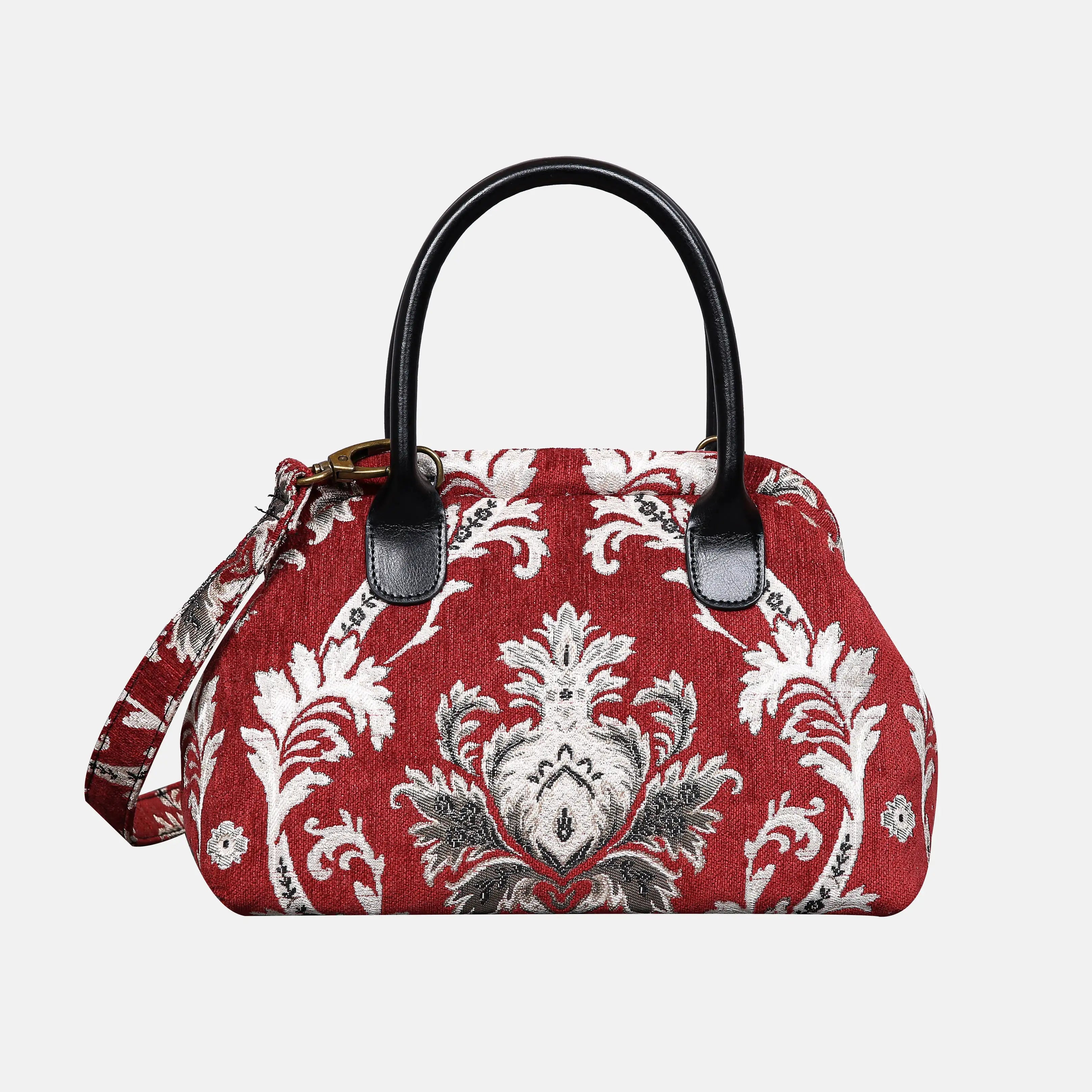 Scalamandre Elizabeth Red Carpet Satchel carpet bag MCW Handmade main