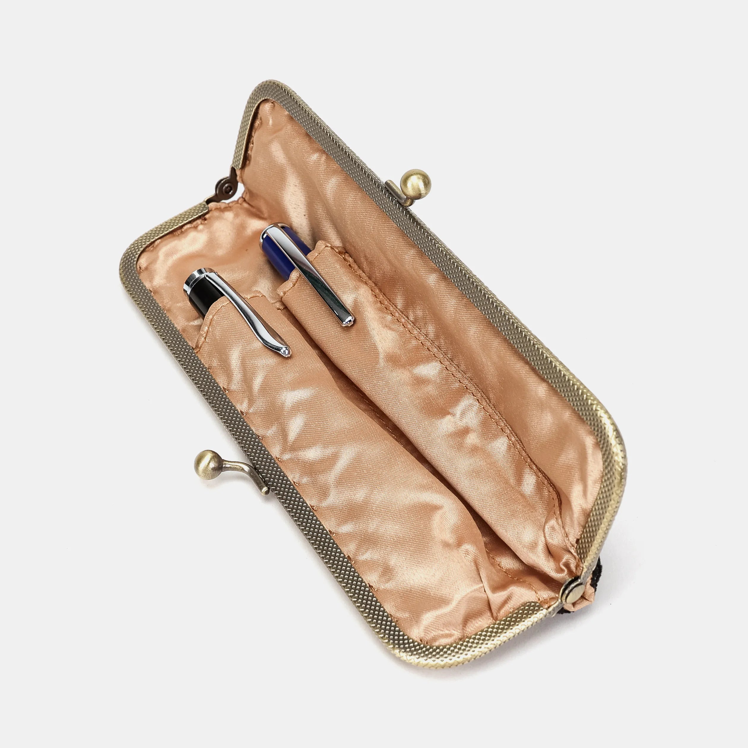 Solid Black Duo Pen Case Carpetbag of America open