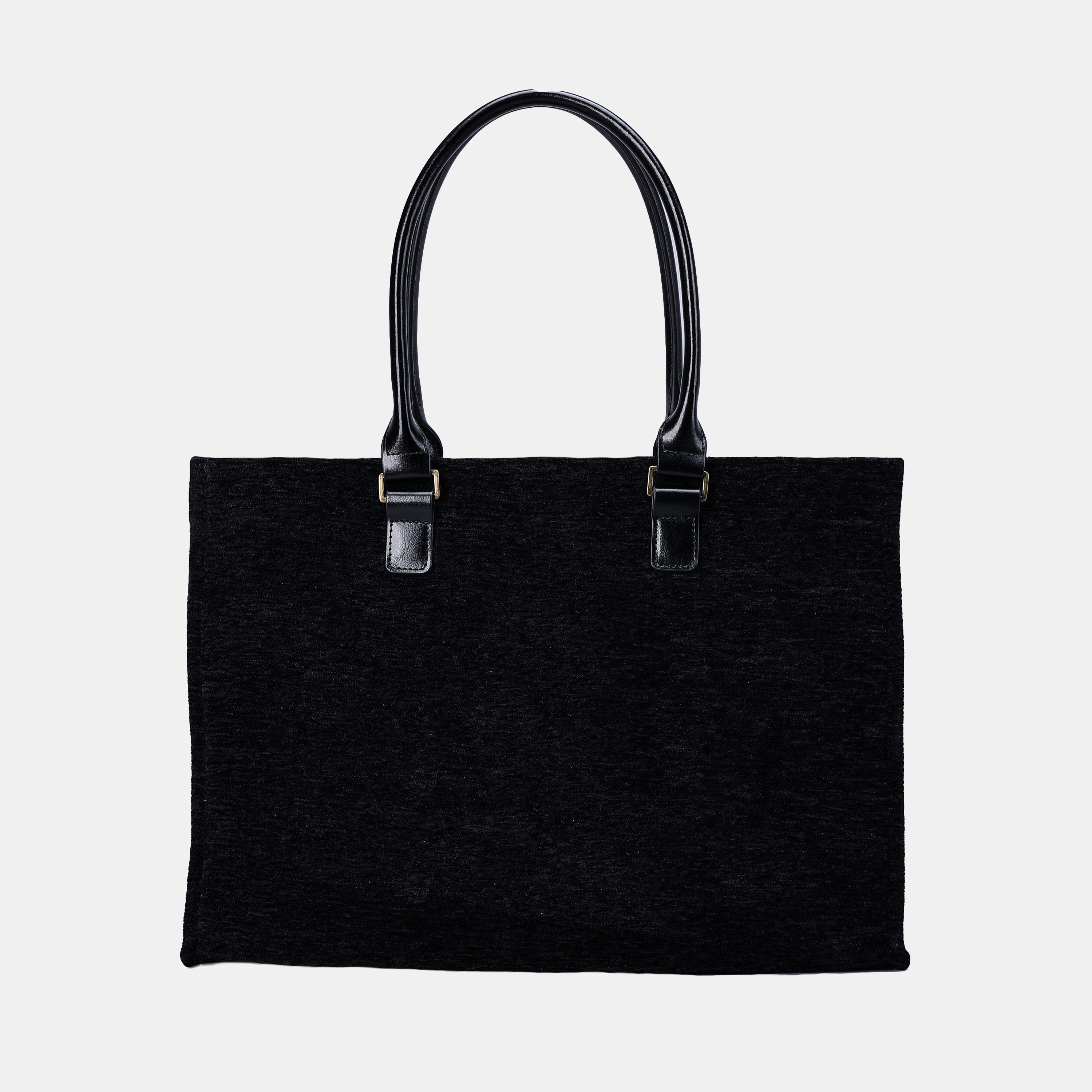 Solid Black Laptop Work Tote of America main