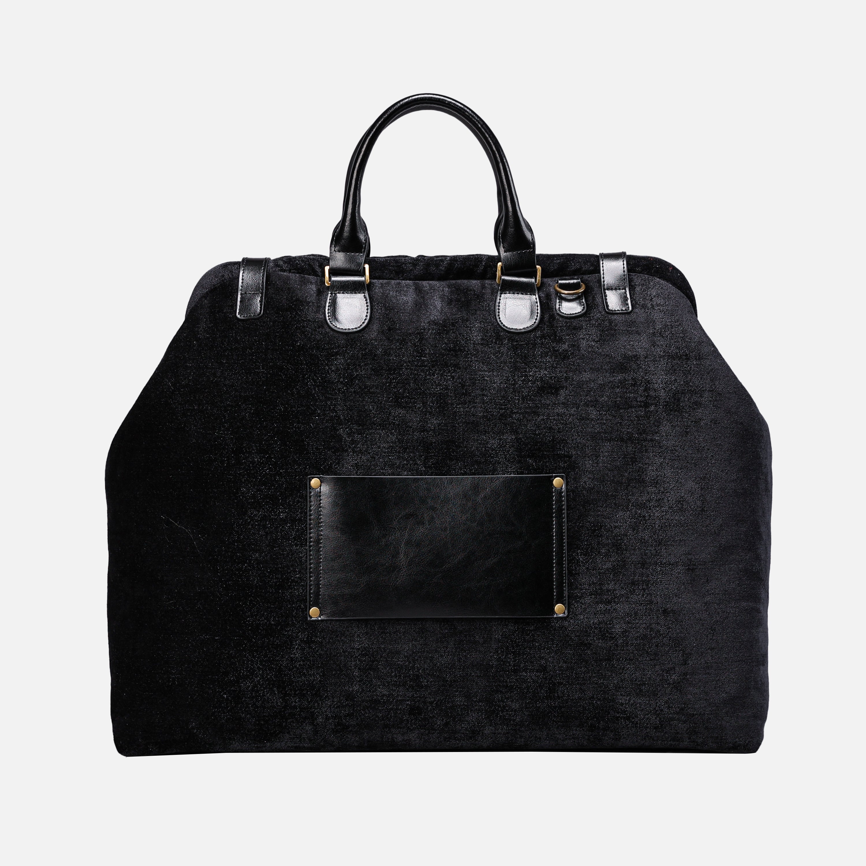 Solid Black Men's Carpetbag of America back-4
