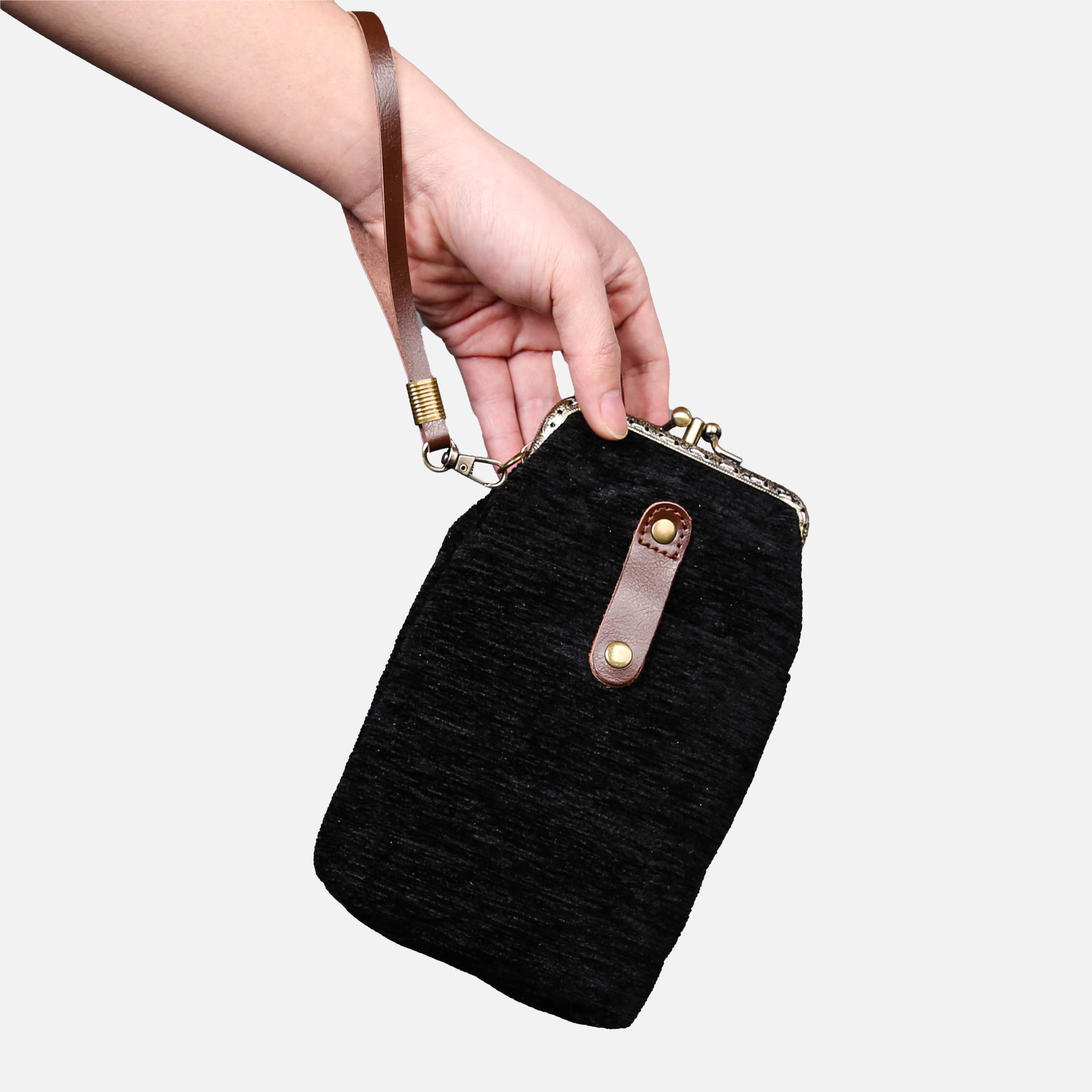 Solid Color Series Carpet Phone Case Carpetbag of America Black