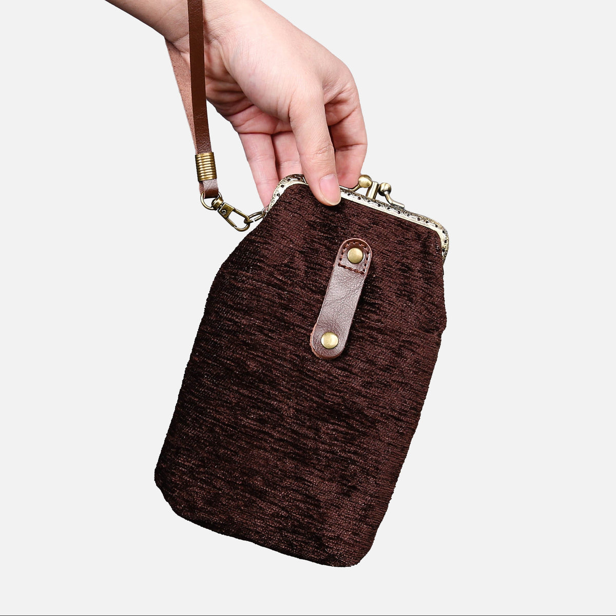 Solid Color Series Carpet Phone Case Carpetbag of America Coffee