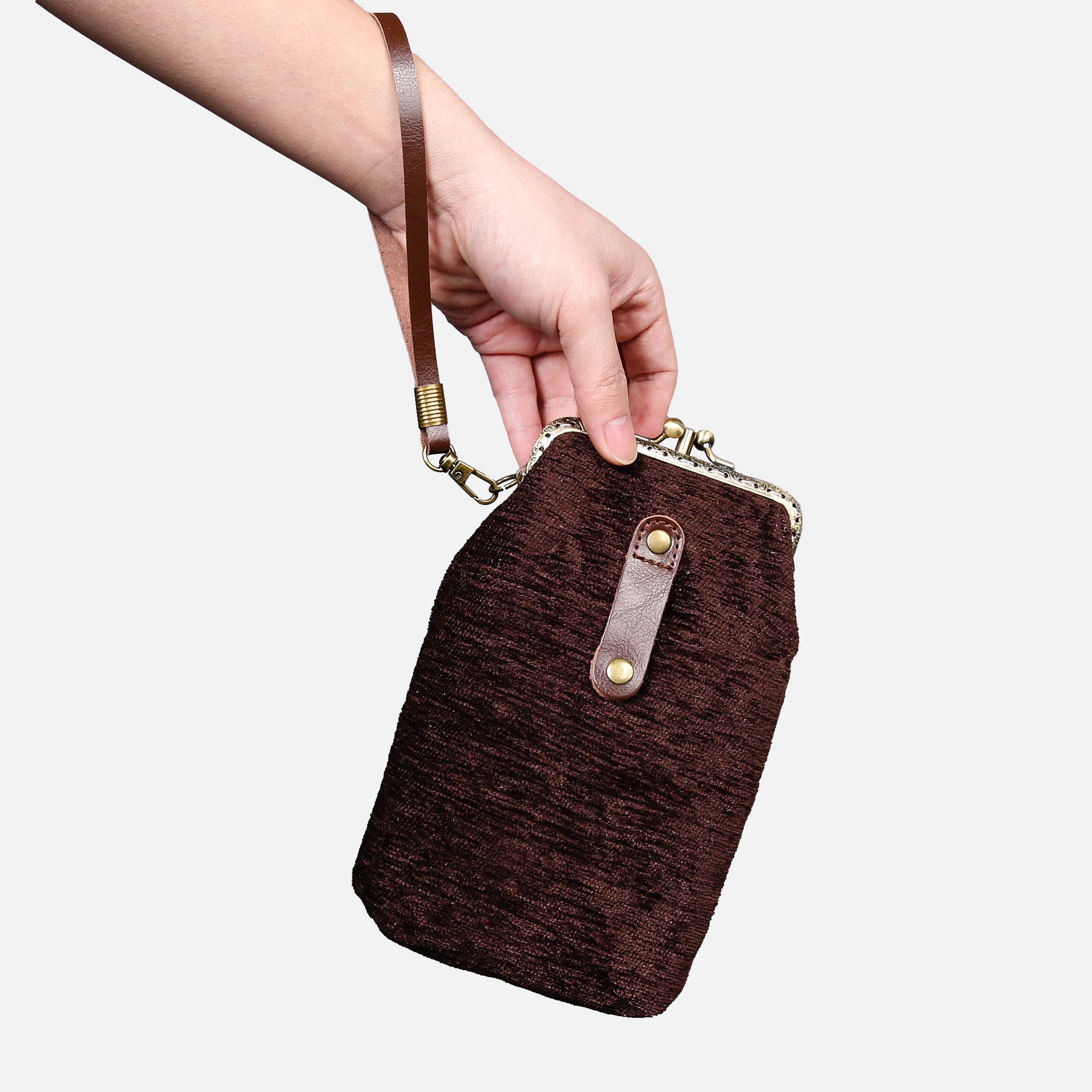 Solid Color Series Carpet Phone Case Carpetbag of America Coffee