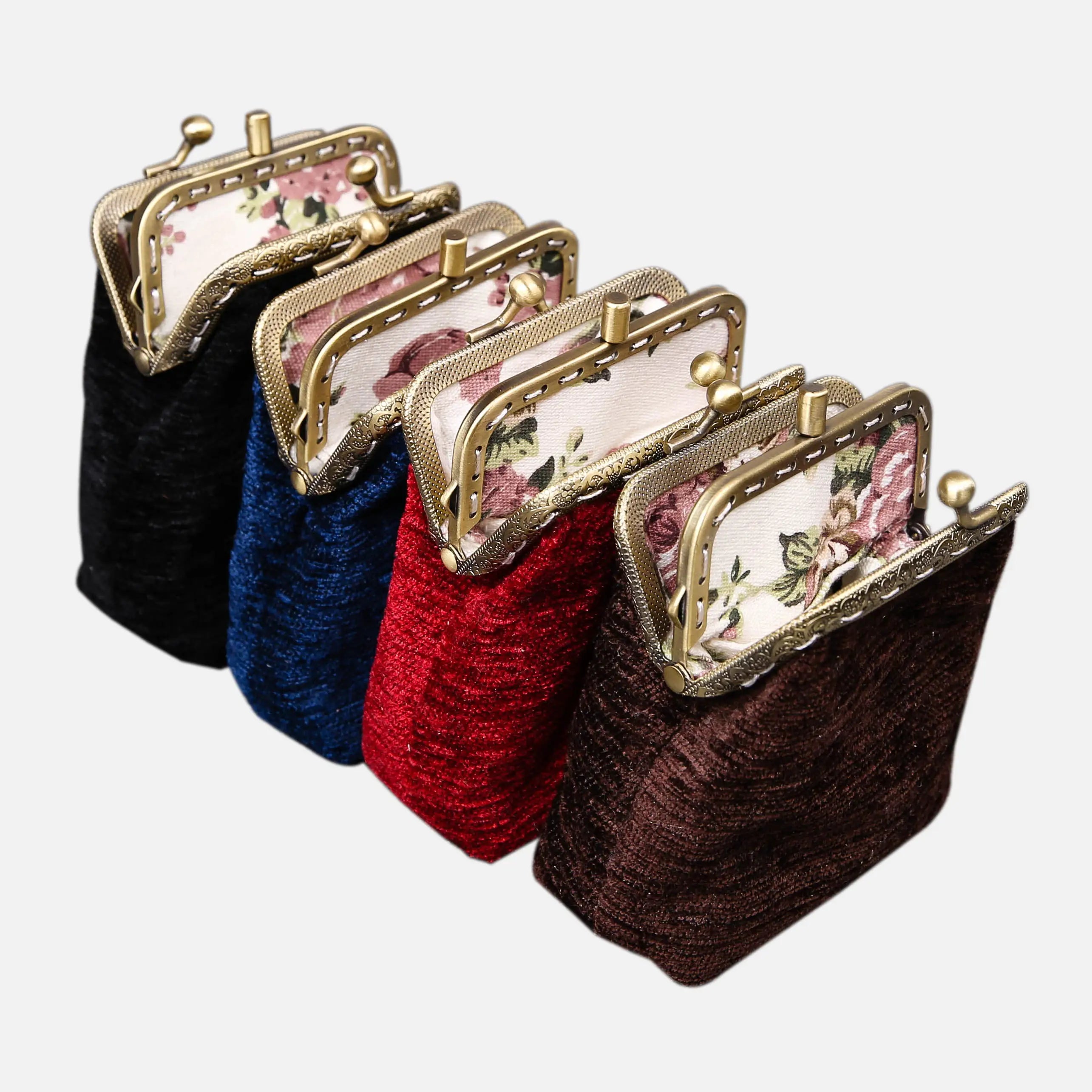 Solid Color Series Double Kiss Clasp Coin Purse of America group photo-7