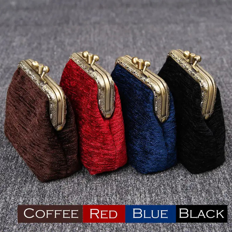 Solid Color Series Double Kiss Clasp Coin Purse of America group photo-8