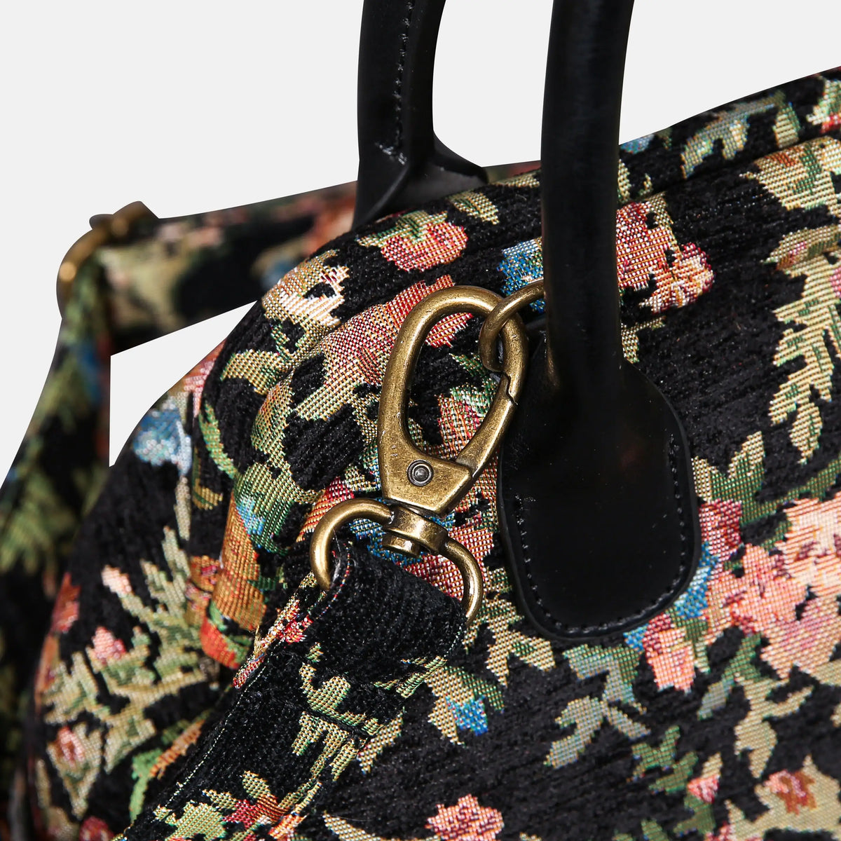 Spring Valley Black Carpet Satchel carpet bag MCW Handmade of America buckle
