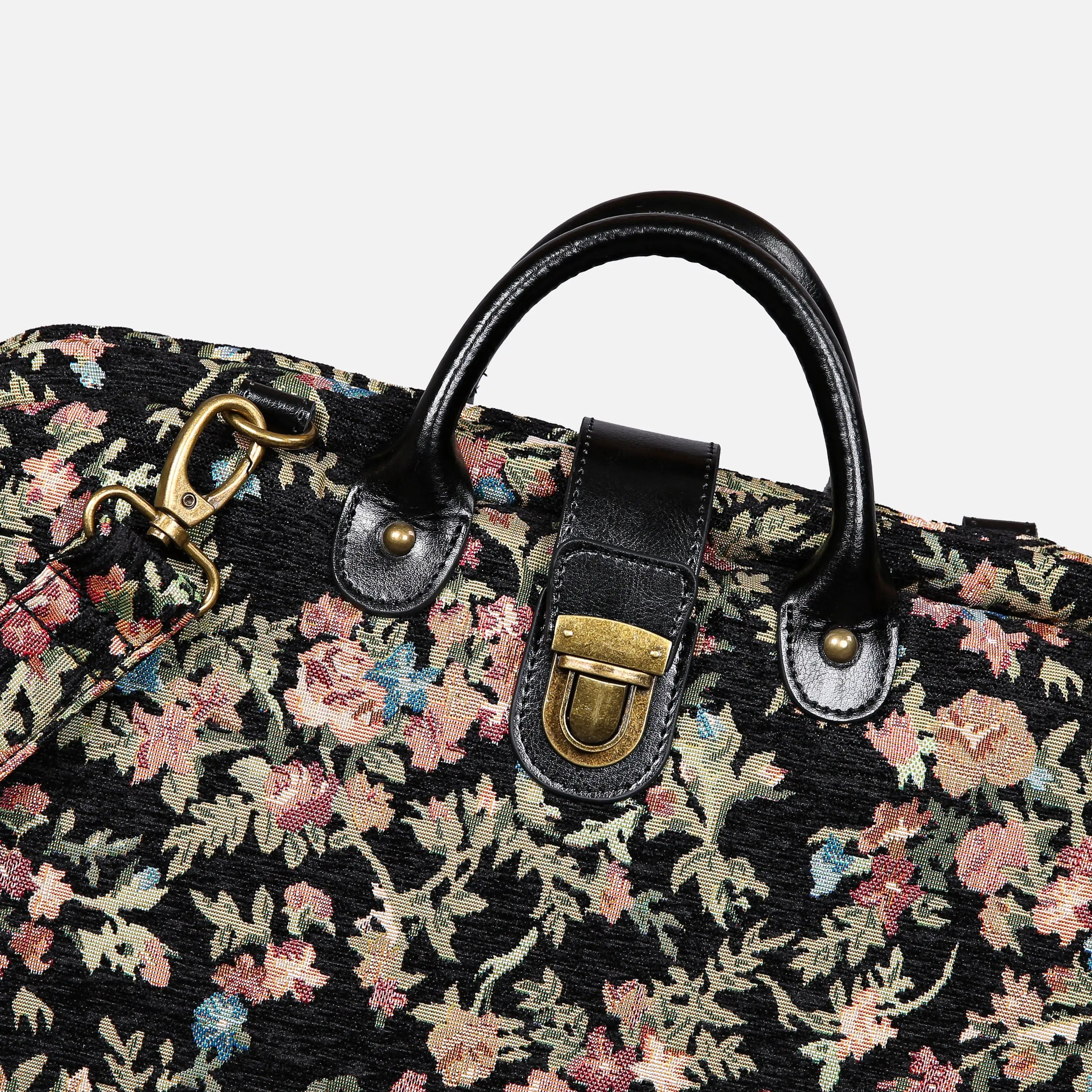 Spring Valley Black Laptop Work Bag carpet bag  of America handle