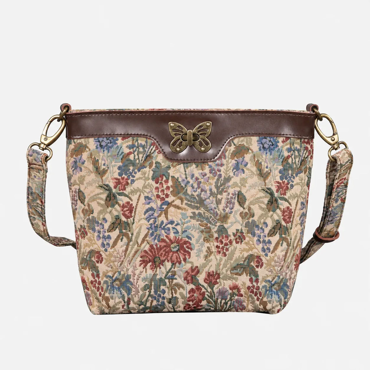 Spring Valley Mint Carpet Crossbody Bag carpet bag MCW Handmade of America back