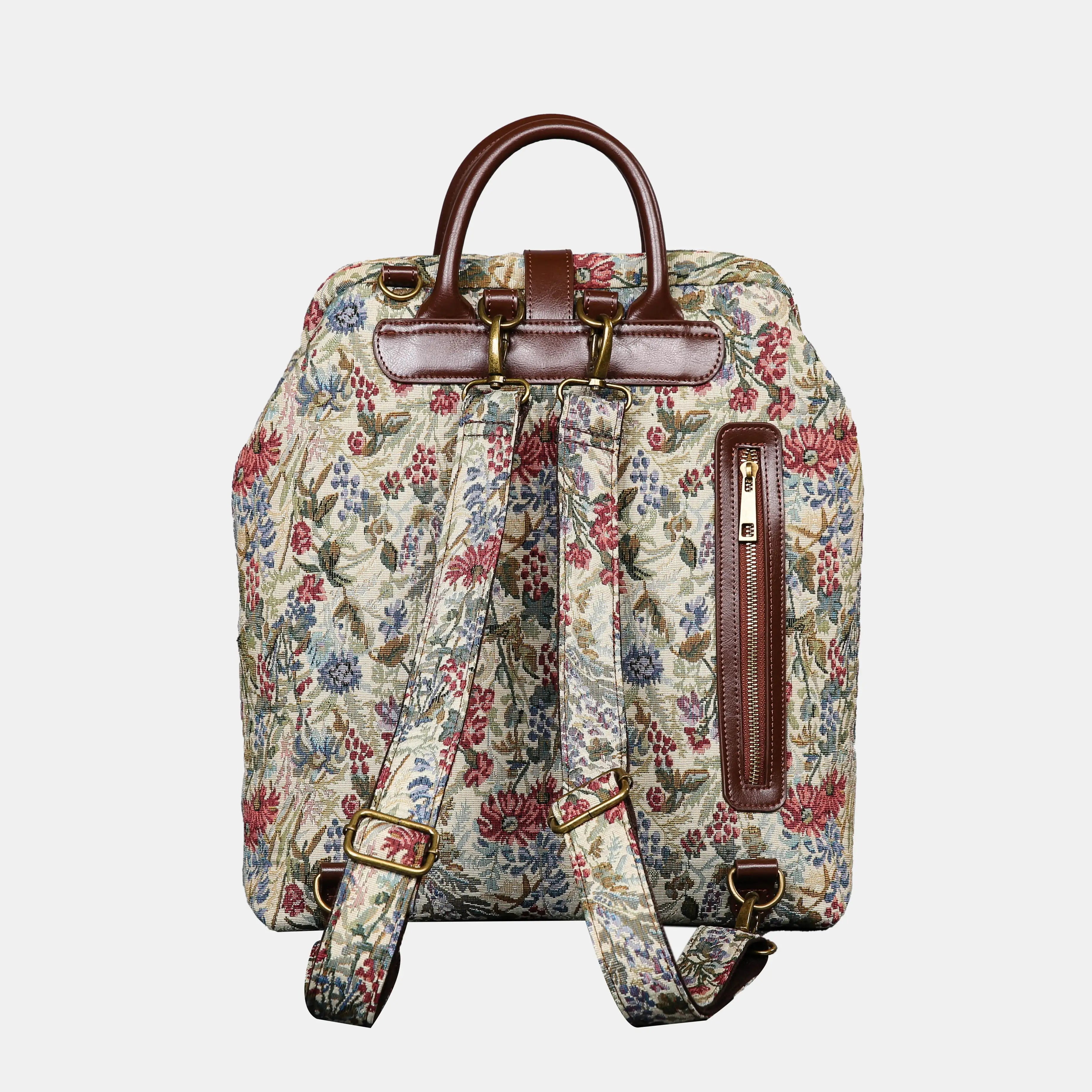 Spring Valley Mint Carpet Laptop Backpack Carpetbag of America back