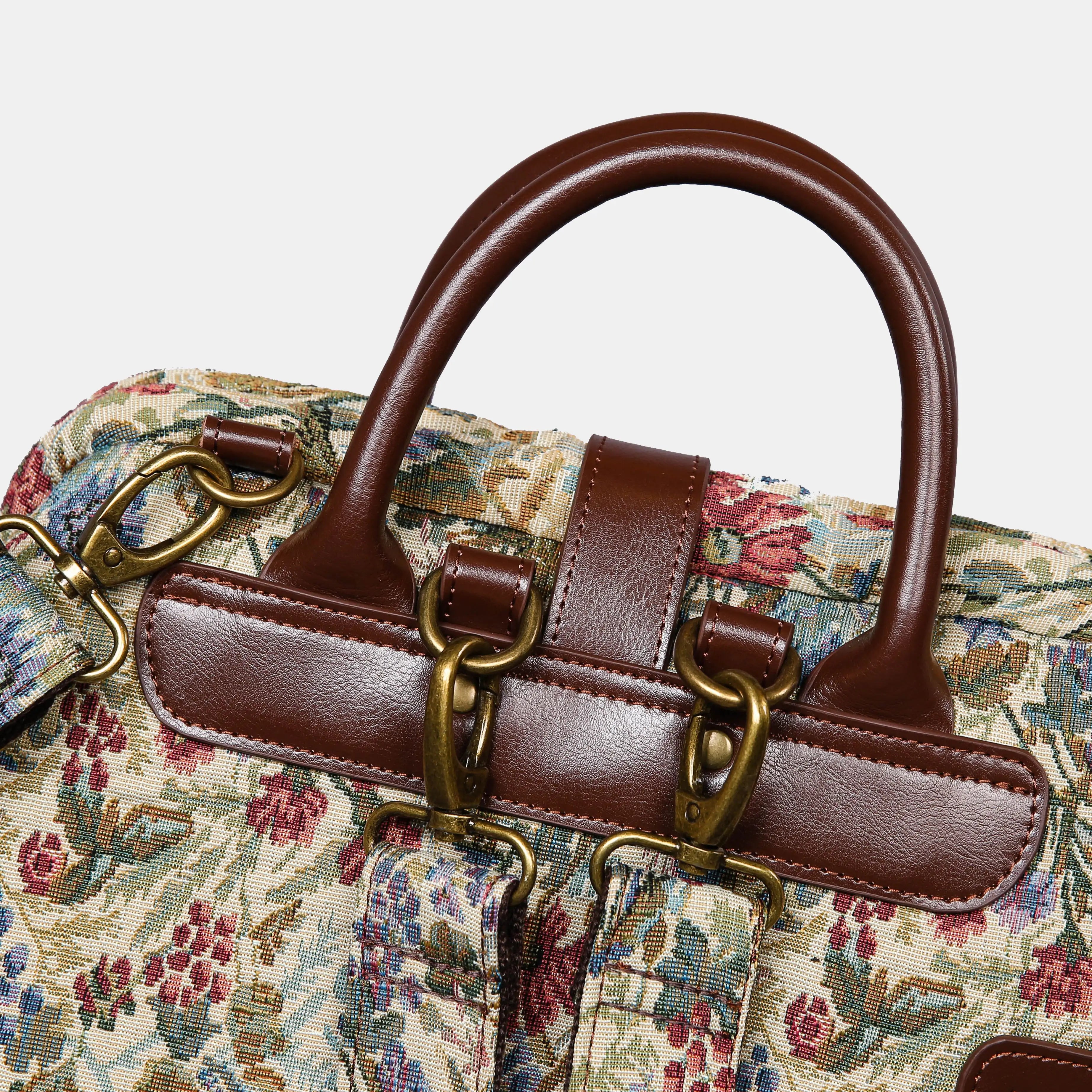 Spring Valley Mint Carpet Laptop Backpack Carpetbag of America details