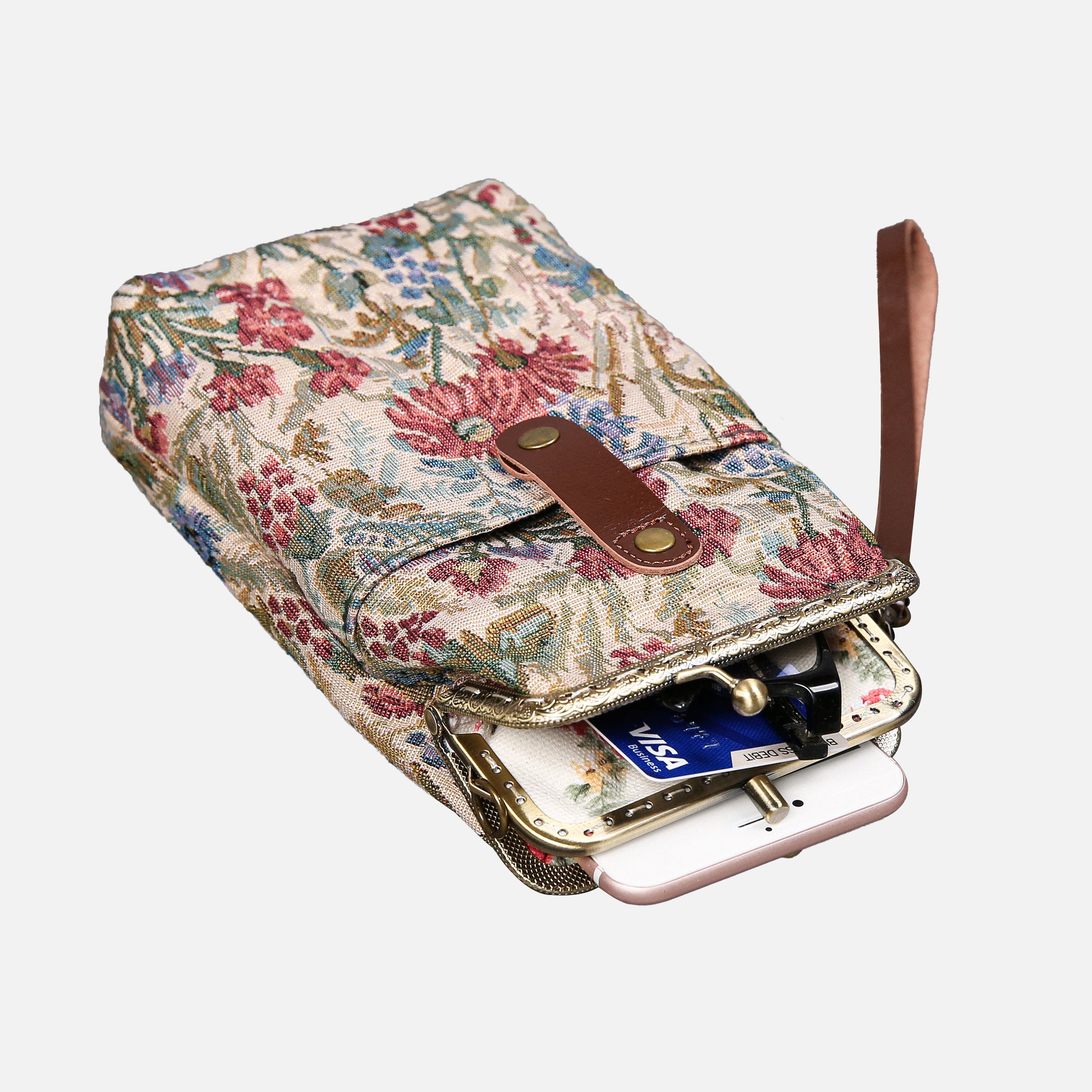 Spring Valley Mint Carpet Phone Case Carpetbag of America opening