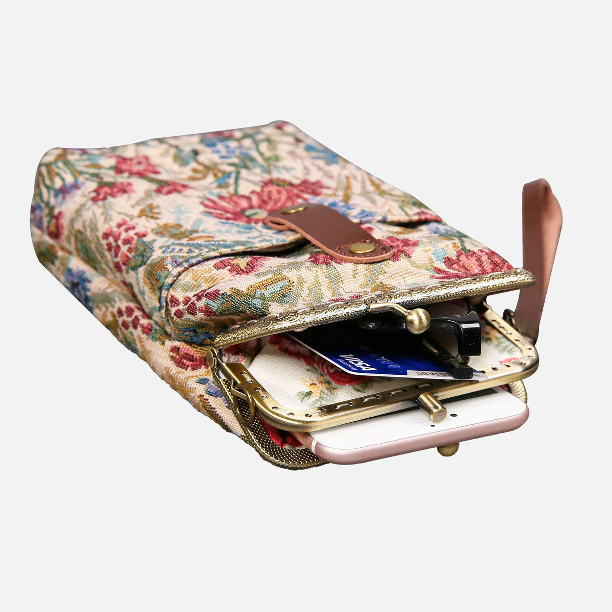 Spring Valley Mint Carpet Phone Case Carpetbag of America inside
