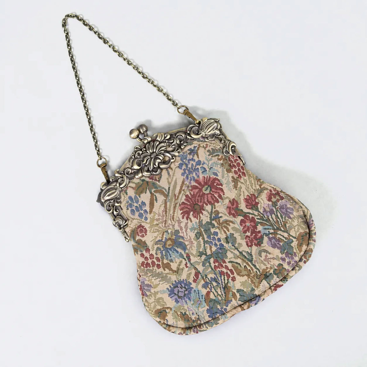 Spring Valley Mint Chatelaine Purse Large carpet bag of America lay flat