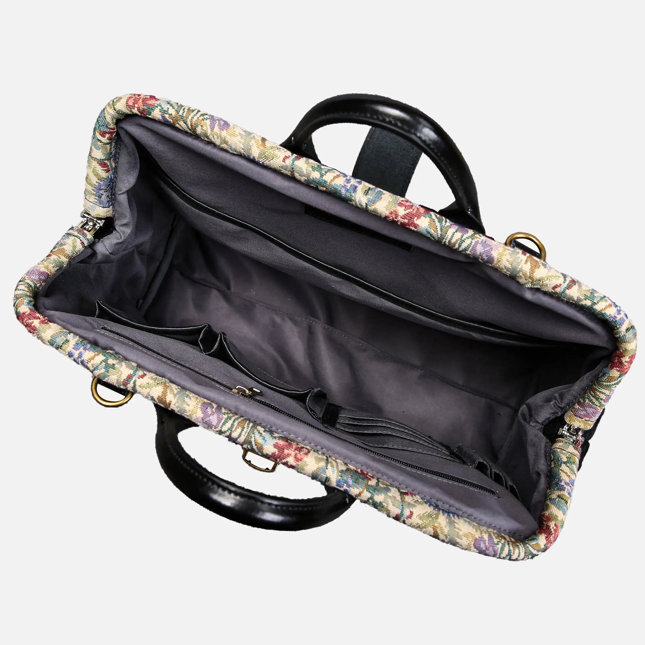 Spring Valley Mint Laptop Work Bag carpet bag of America inside