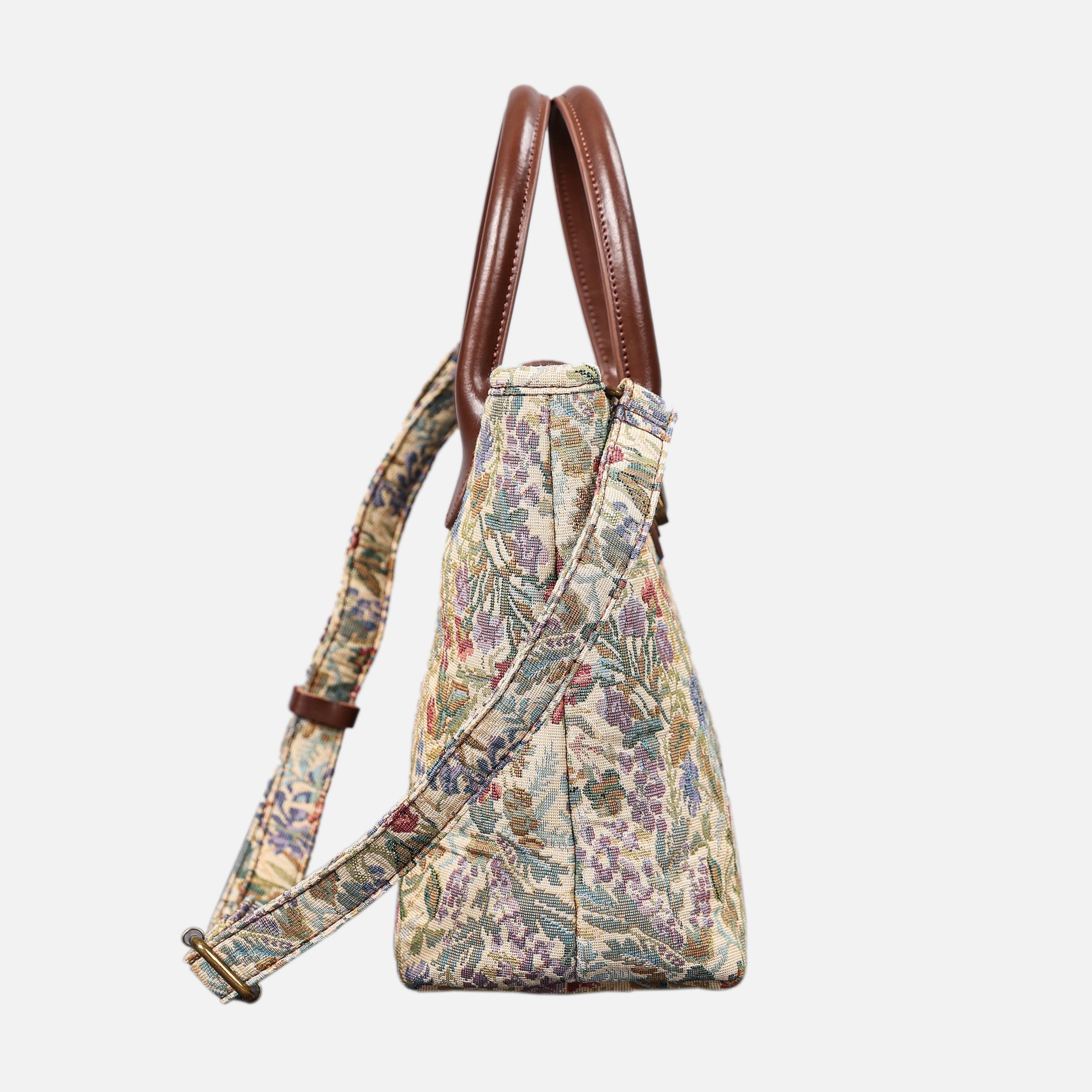 Spring Valley Mint Tuck Lock Carpet Satchel carpet bag MCW Handmade of America side