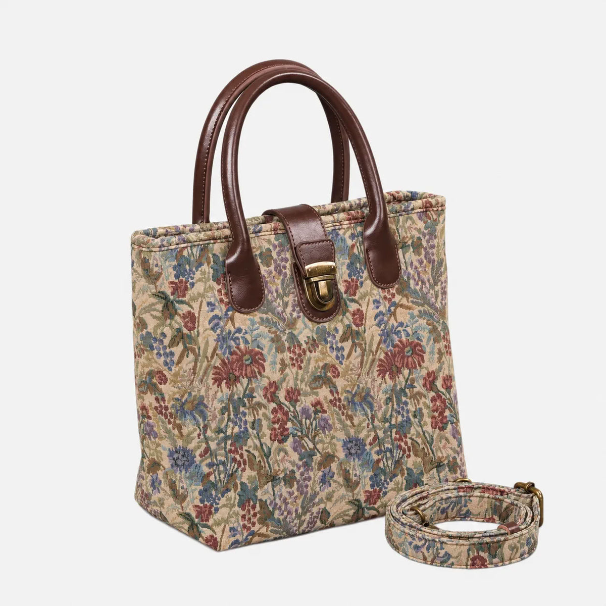 Spring Valley Mint Tuck Lock Carpet Satchel carpet bag MCW Handmade of America with strap