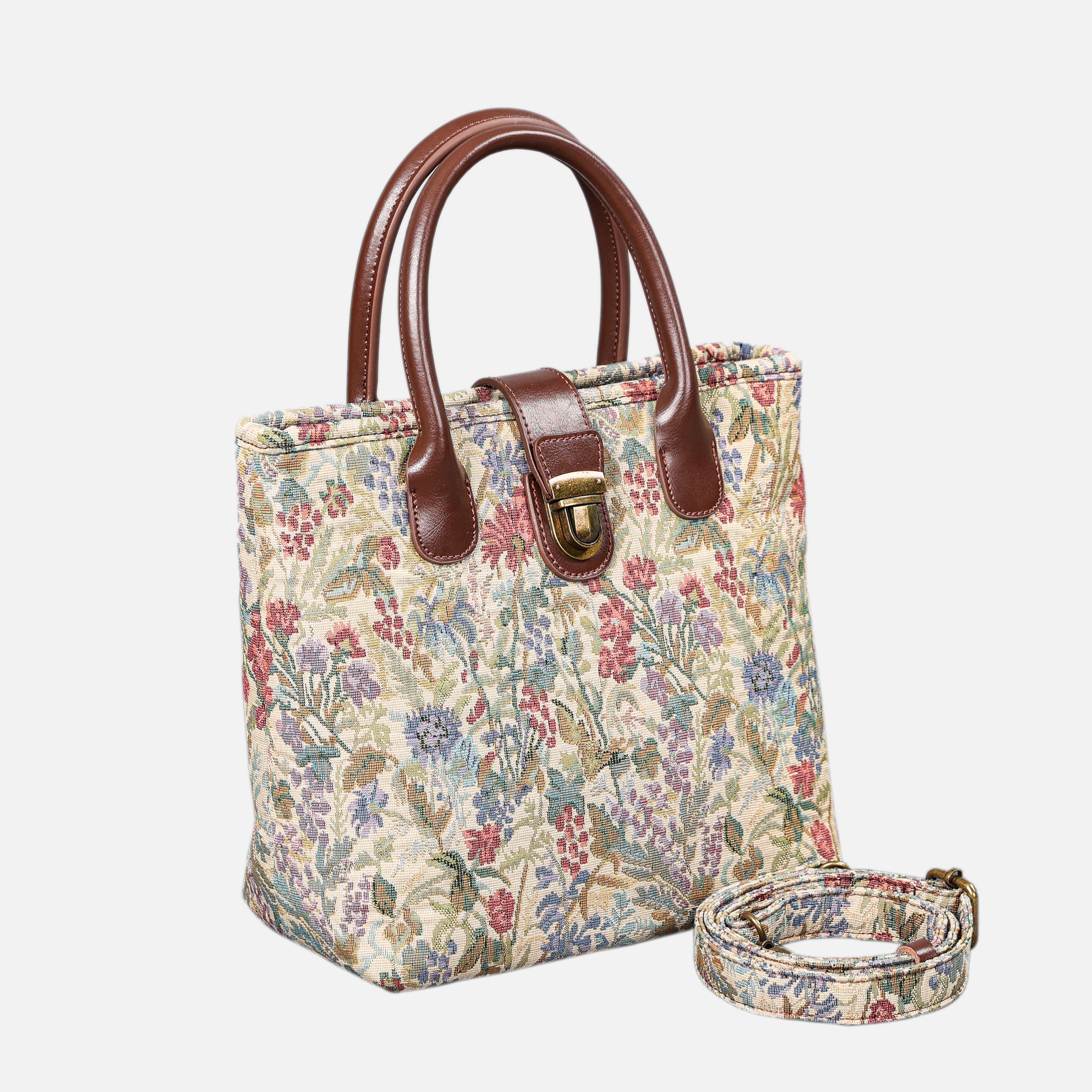Spring Valley Mint Tuck Lock Carpet Satchel carpet bag MCW Handmade of America with strap