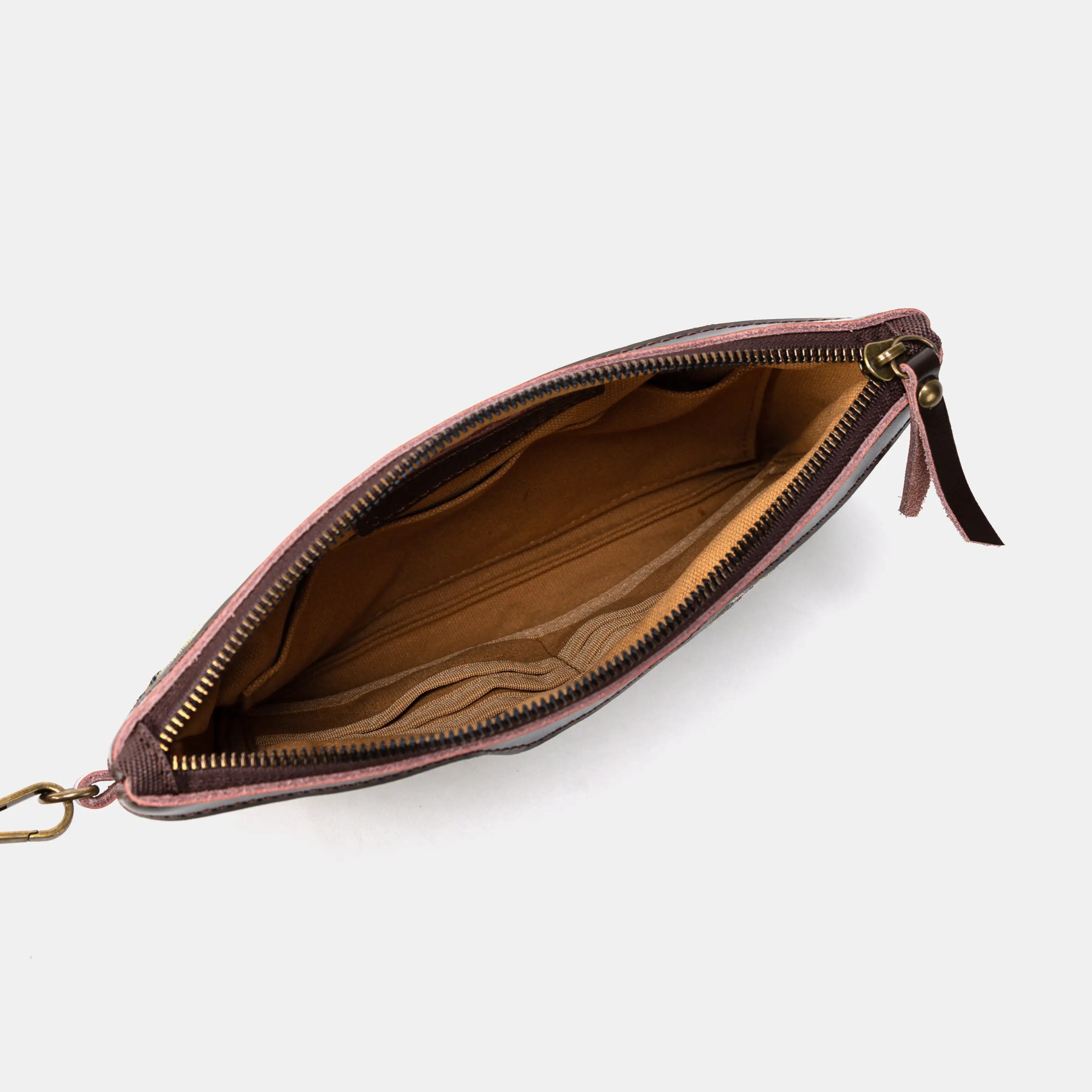 Spring Valley Mint Wristlet Clutch inside