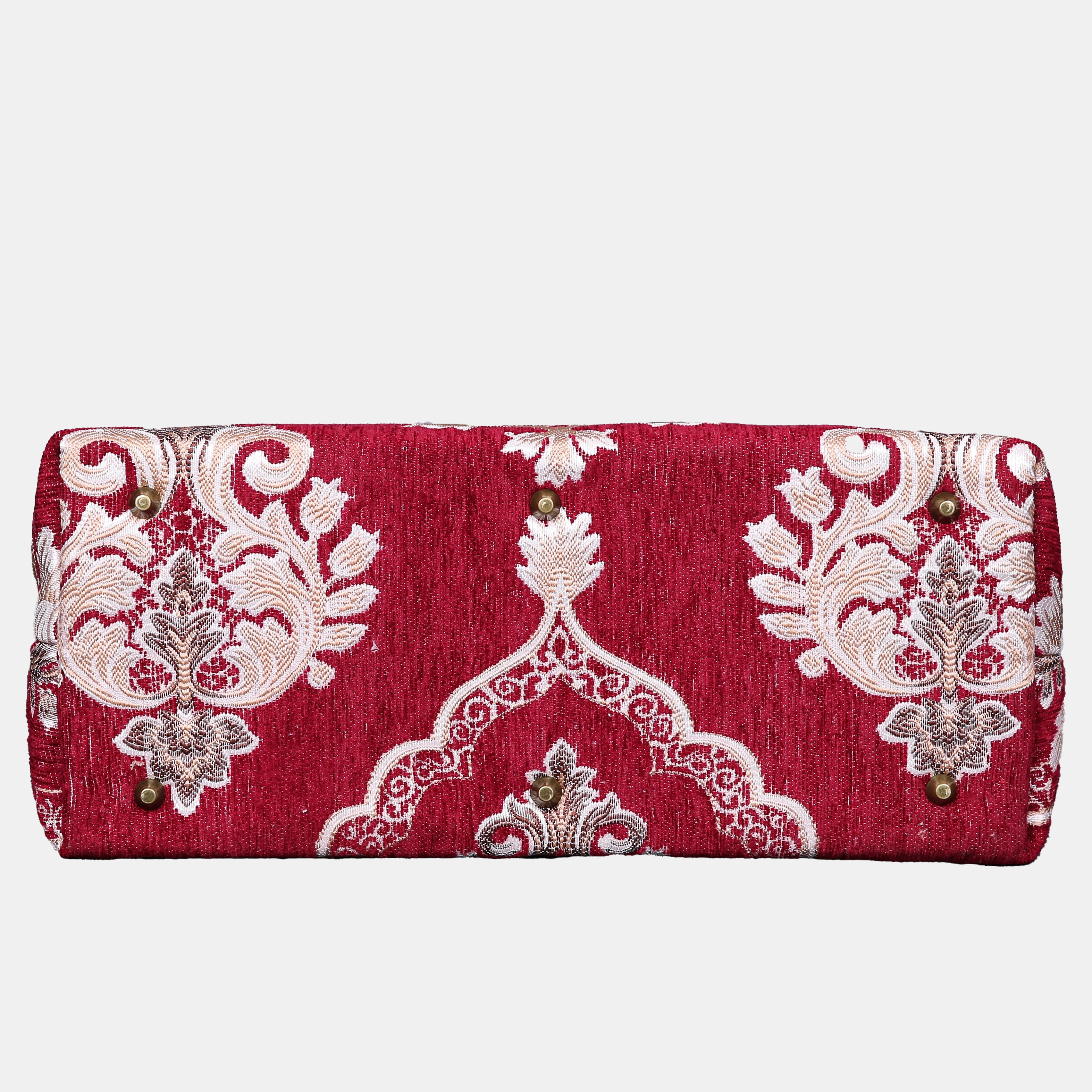 Inferriata Red Mary Poppins Weekender carpet bag MCW Handmade-4