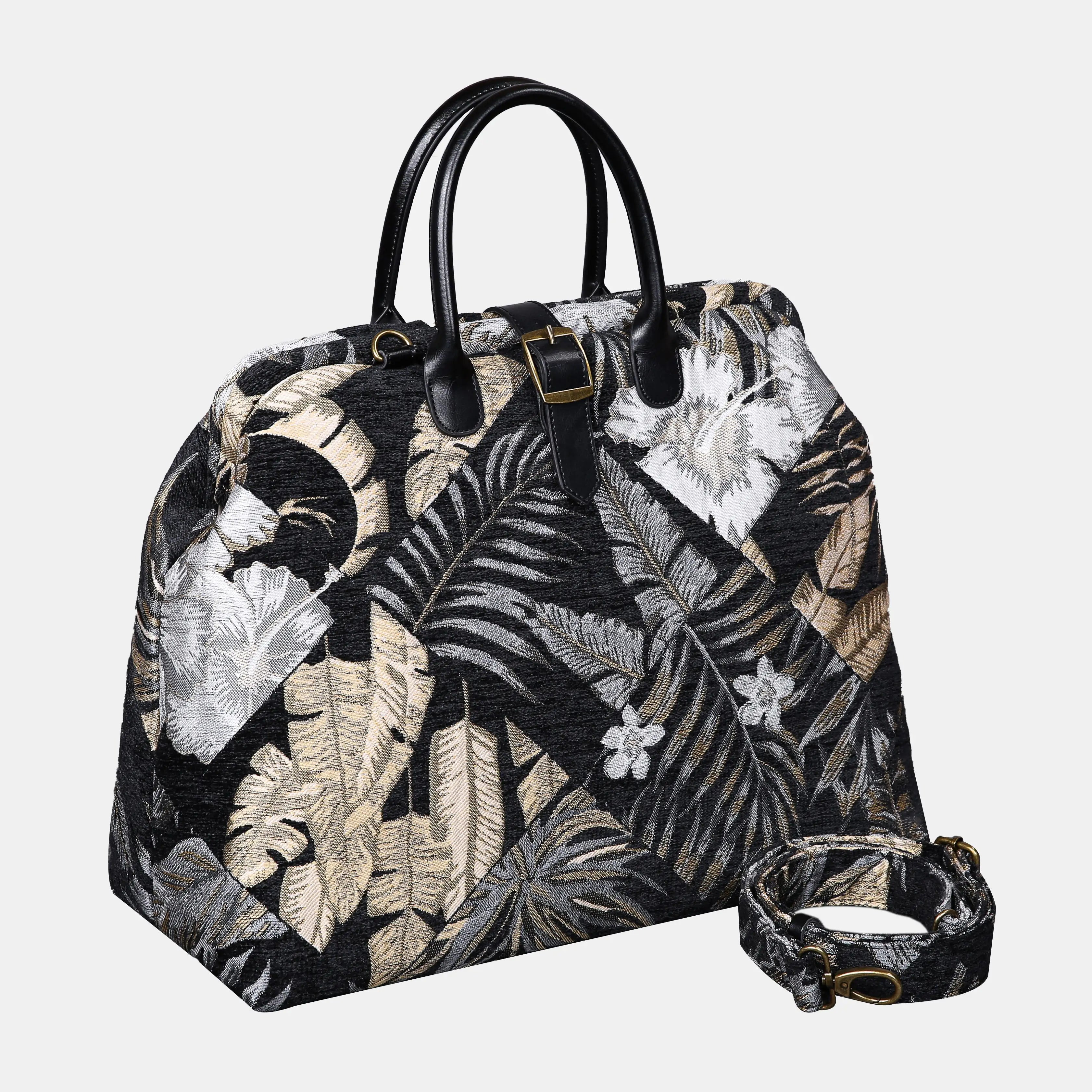 Tropical Night Mary Poppins Weekender Carpetbag of America with shoulder strap