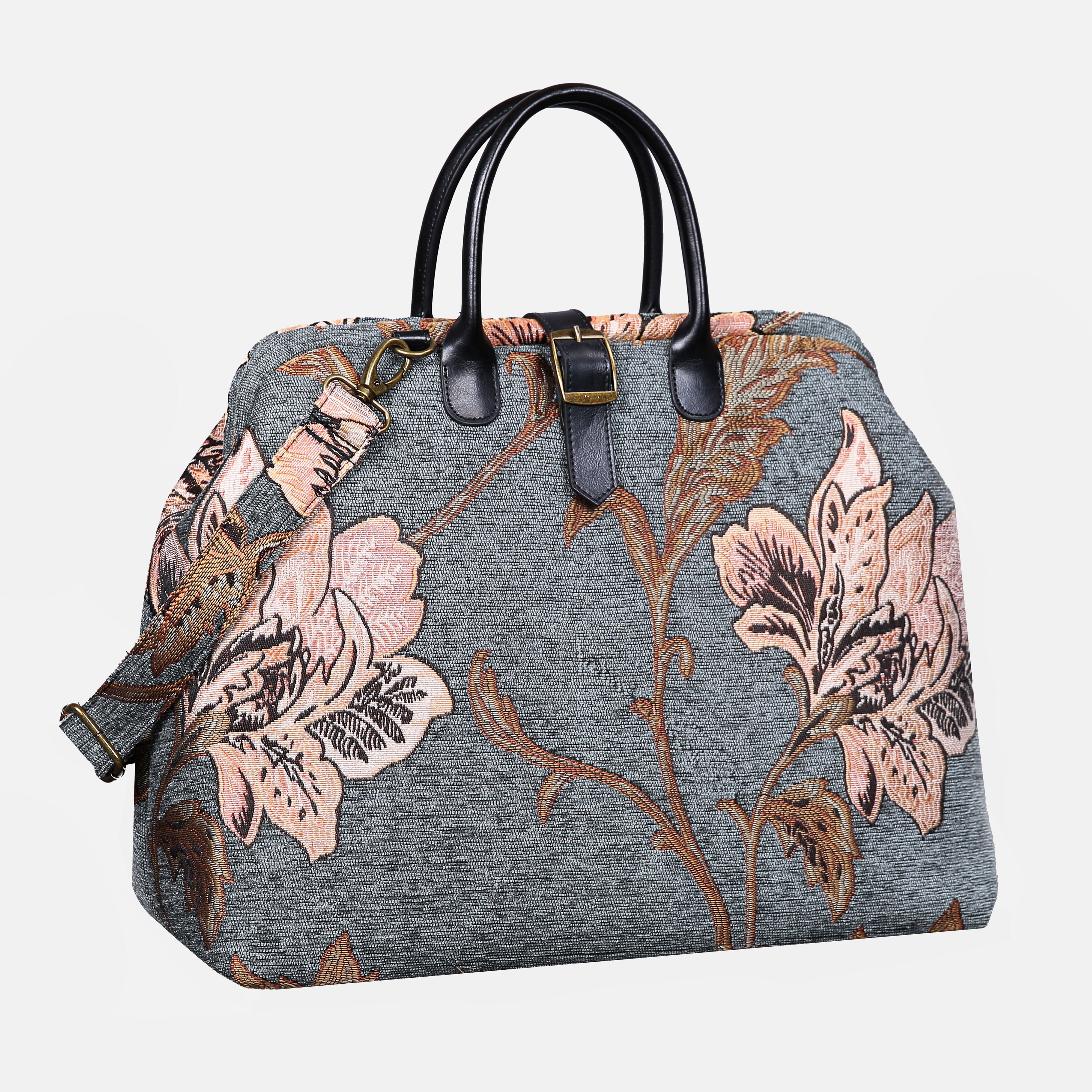 Magnolia Flower Mary Poppins Weekender carpet bag MCW Handmade-1