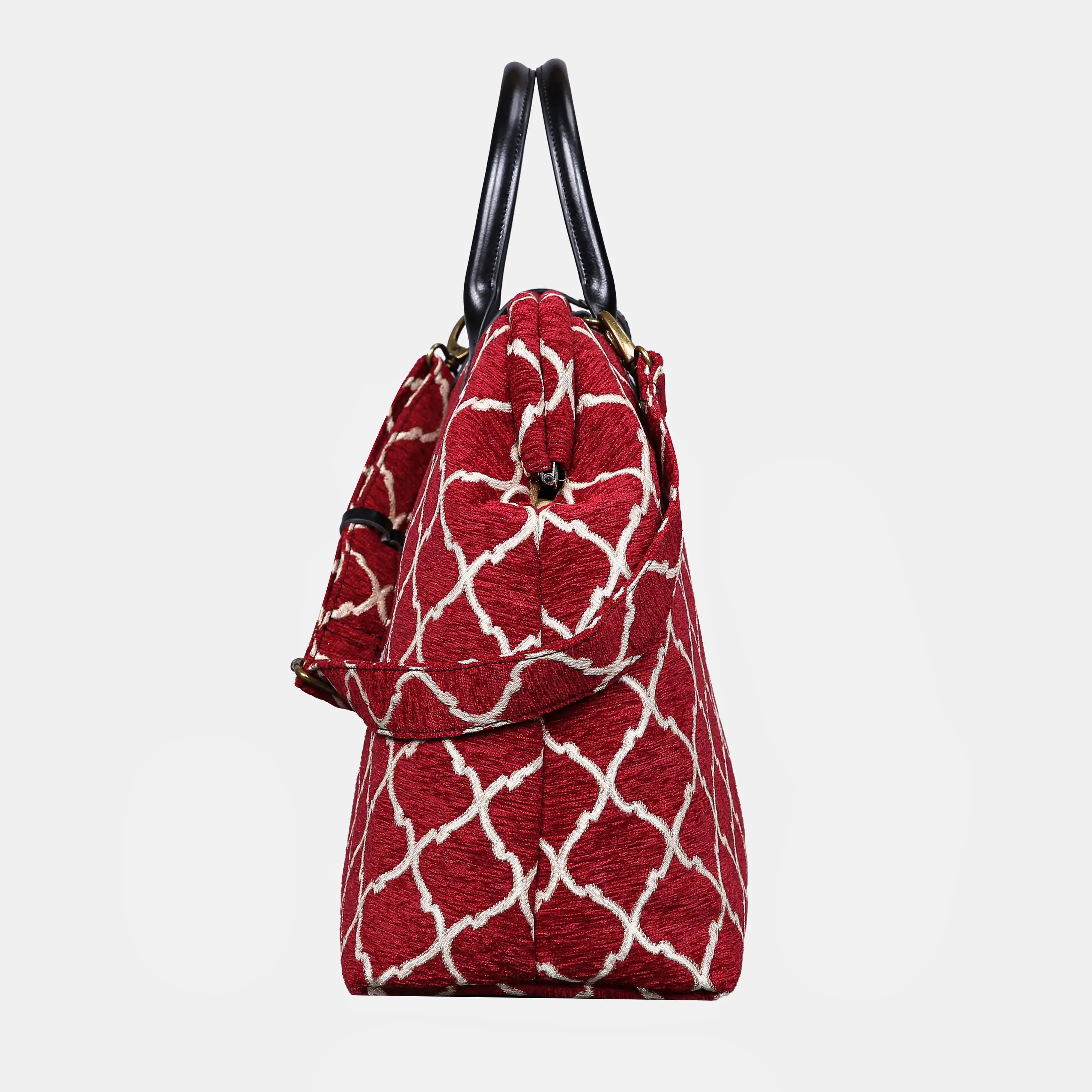 Quartz Red Mary Poppins Weekender Carpetbag of America side
