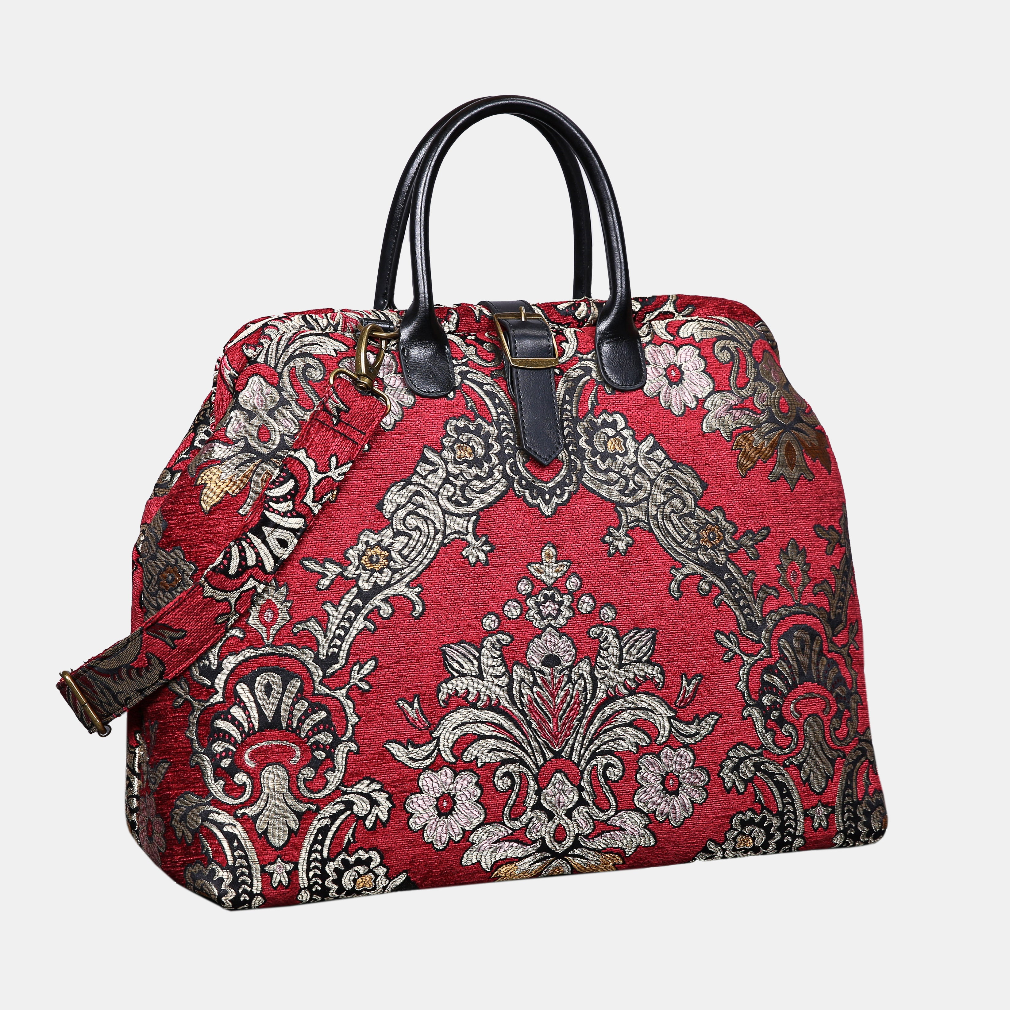 Griccia Red Mary Poppins Weekender carpet bag MCW Handmade-1