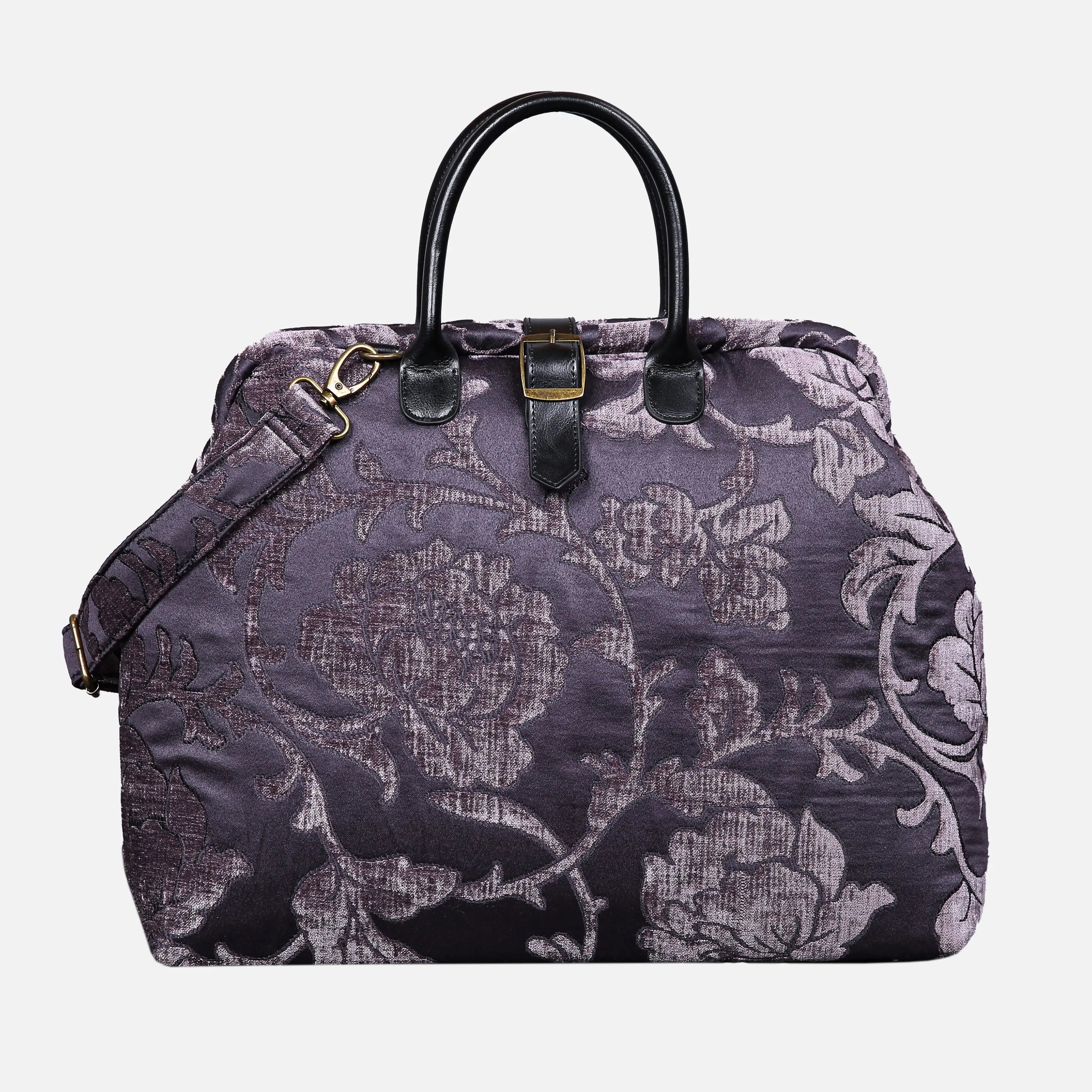 Floral Brocade Purple Mary Poppins Weekender Carpetbag of America main