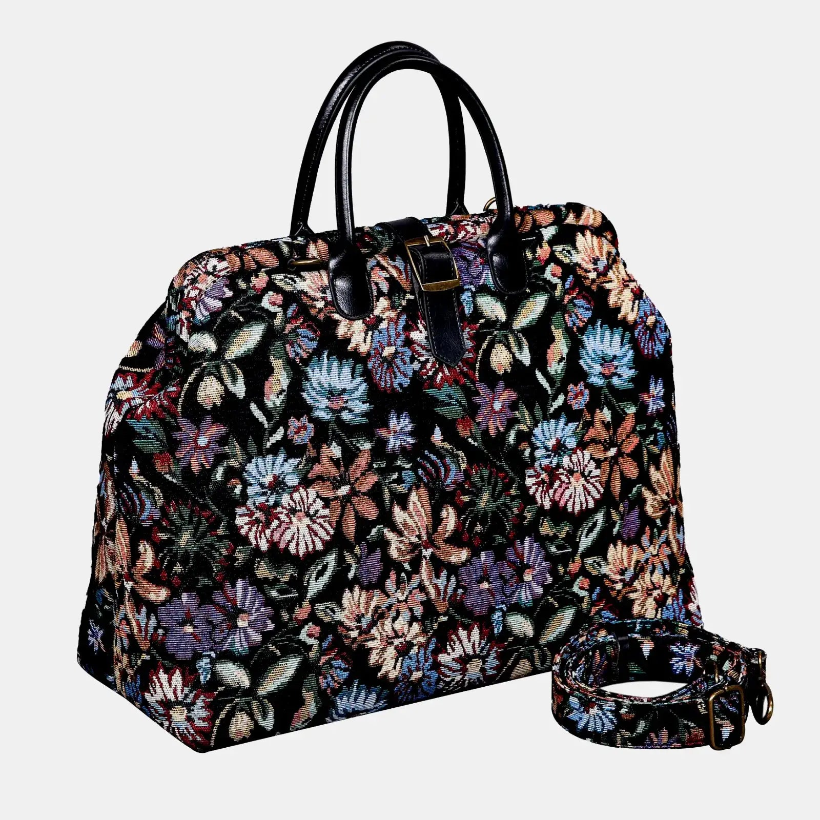Colorful Cosmos Mary Poppins Weekender Carpetbag of America with shoulder strap
