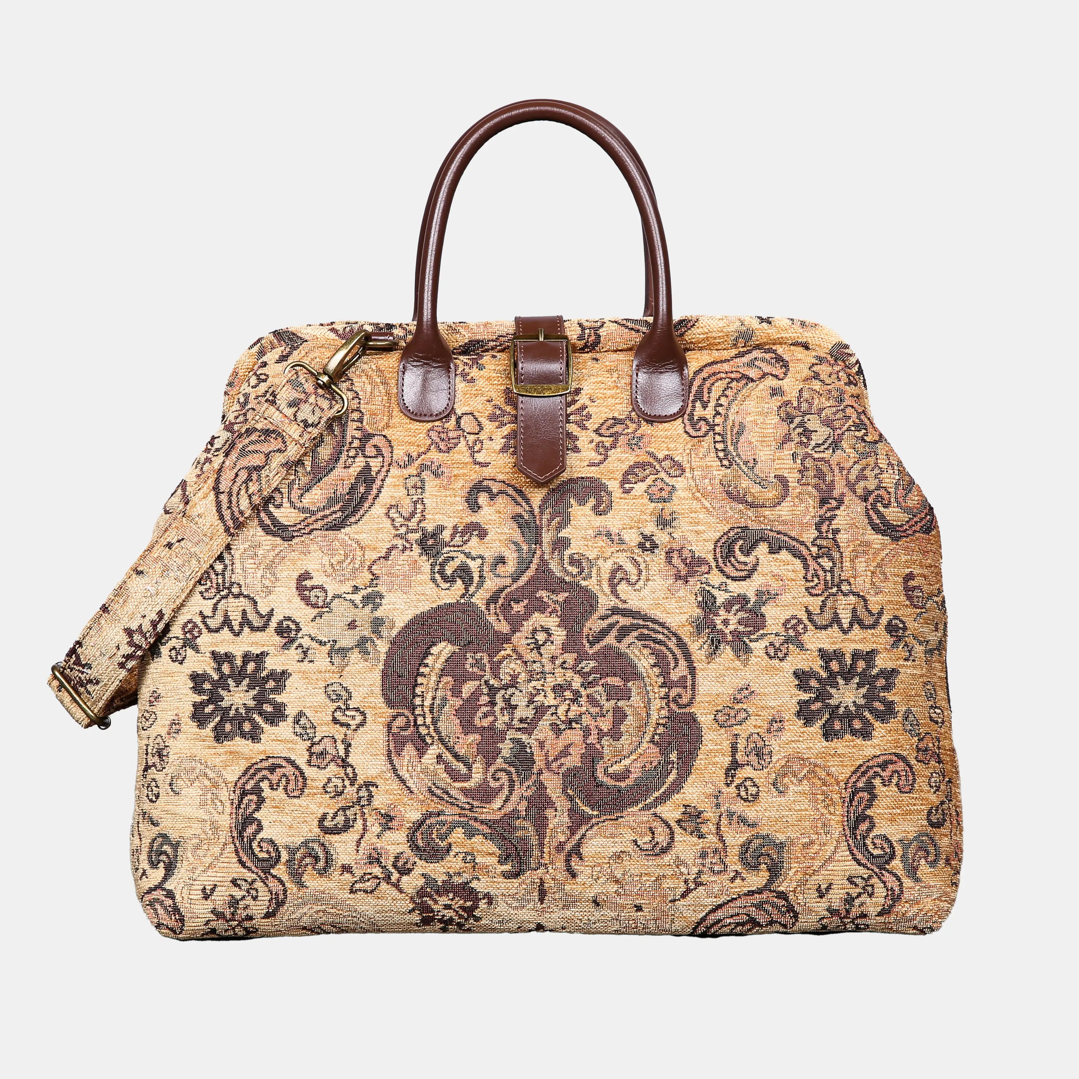 Vintage Paisley Mary Poppins Weekender Carpetbag of America main