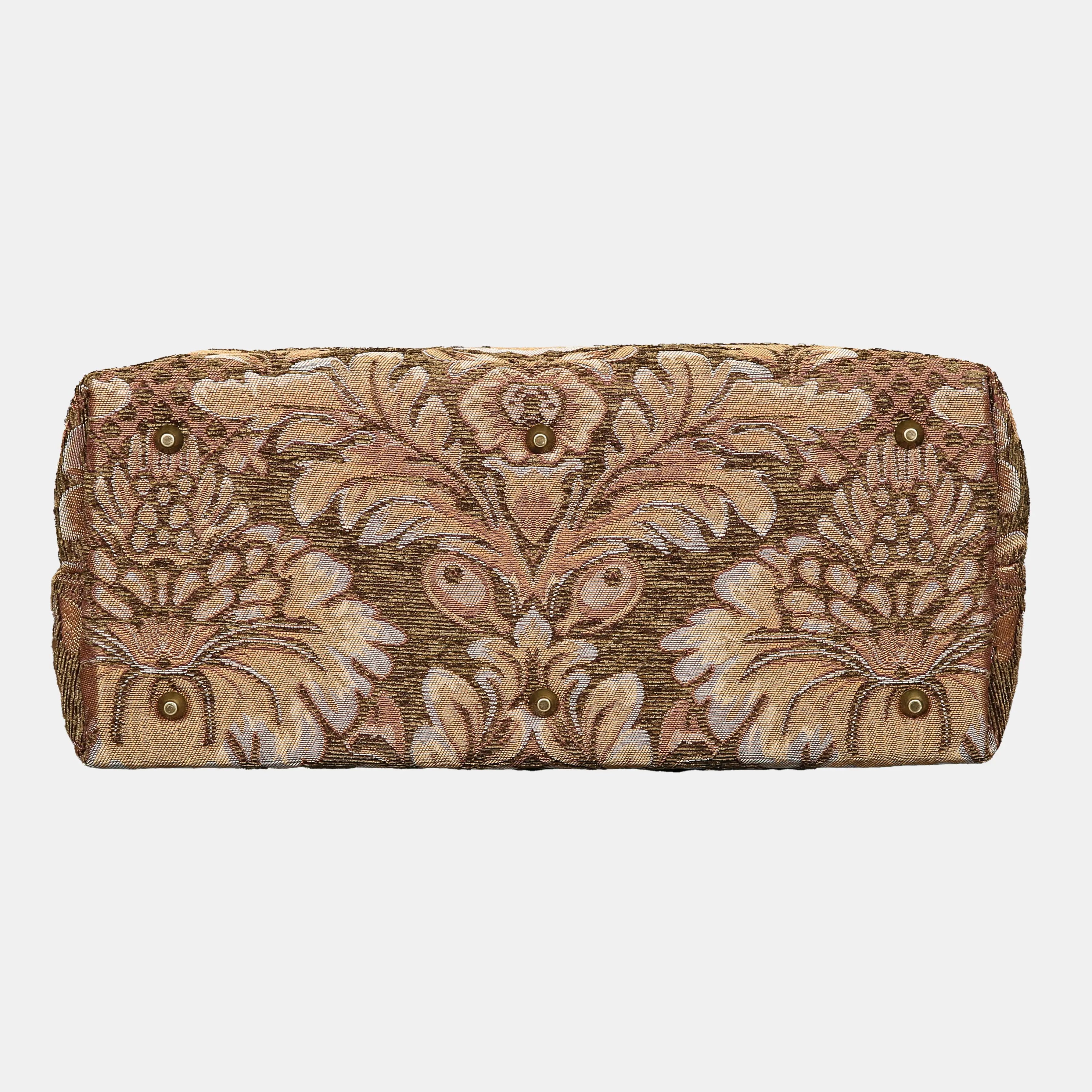 Pomegranate Brown Mary Poppins Weekender Carpetbag of America bottom
