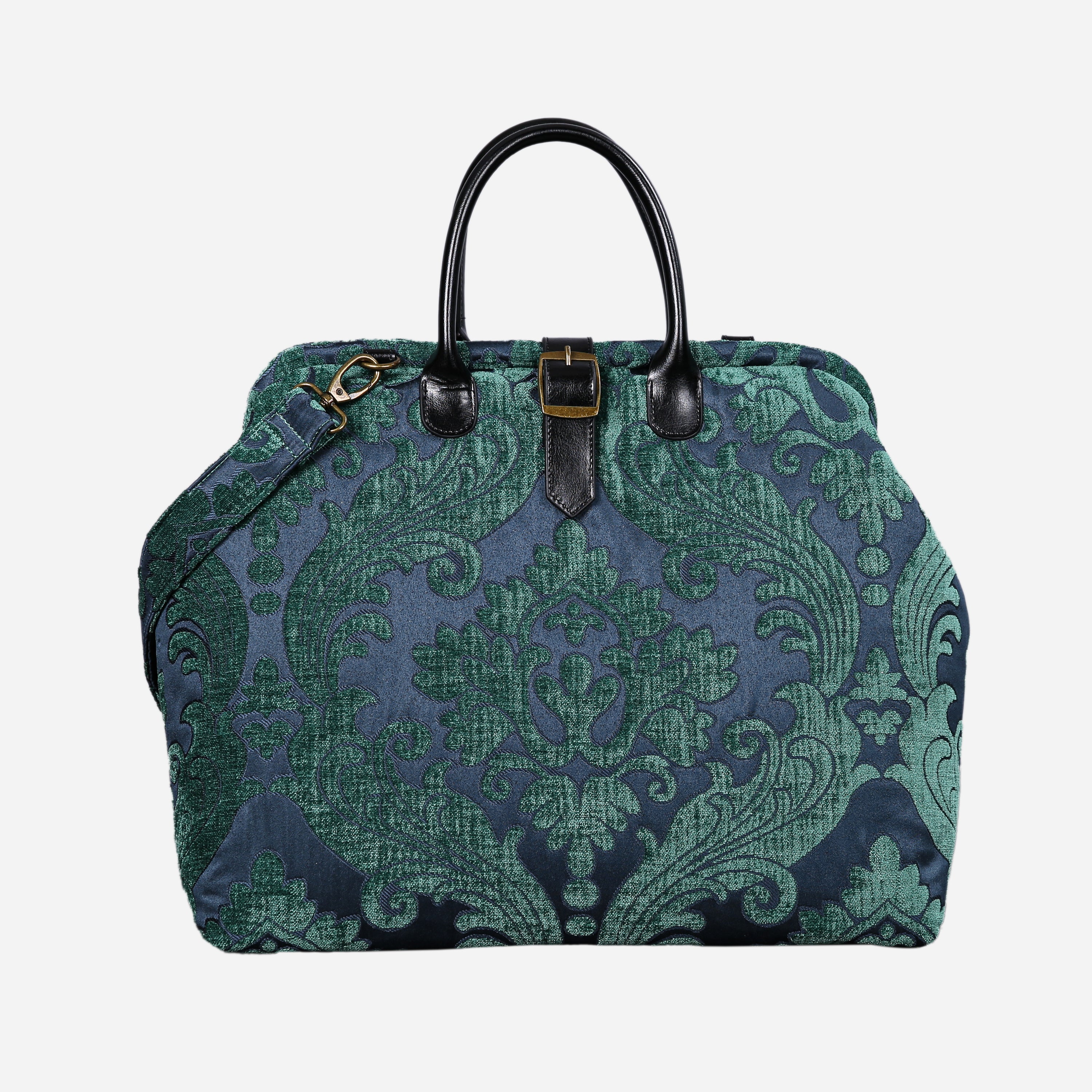 Queen Hunter Green Mary Poppins Weekender carpet bag MCW Handmade