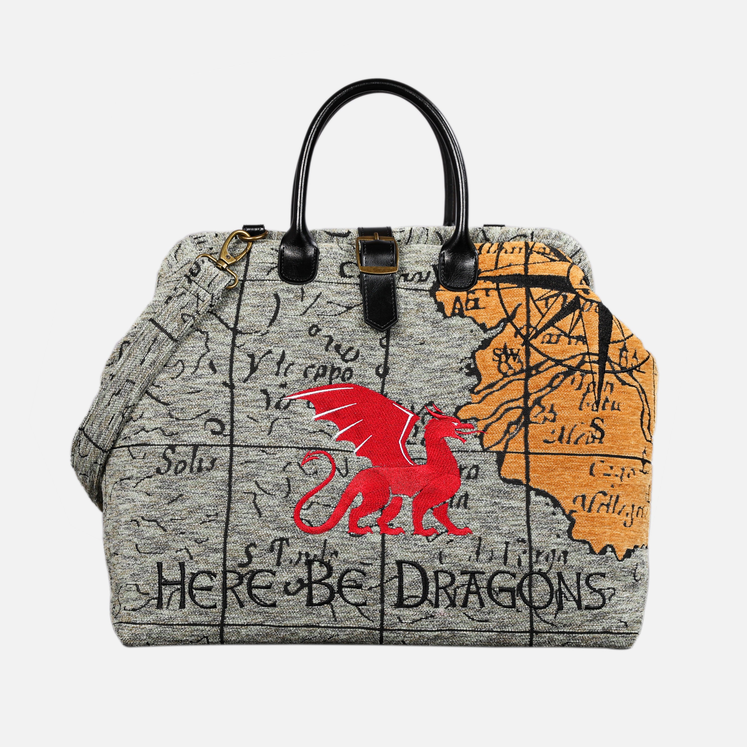 Here Be Dragons Mary Poppins Weekender carpet bag MCW Handmade