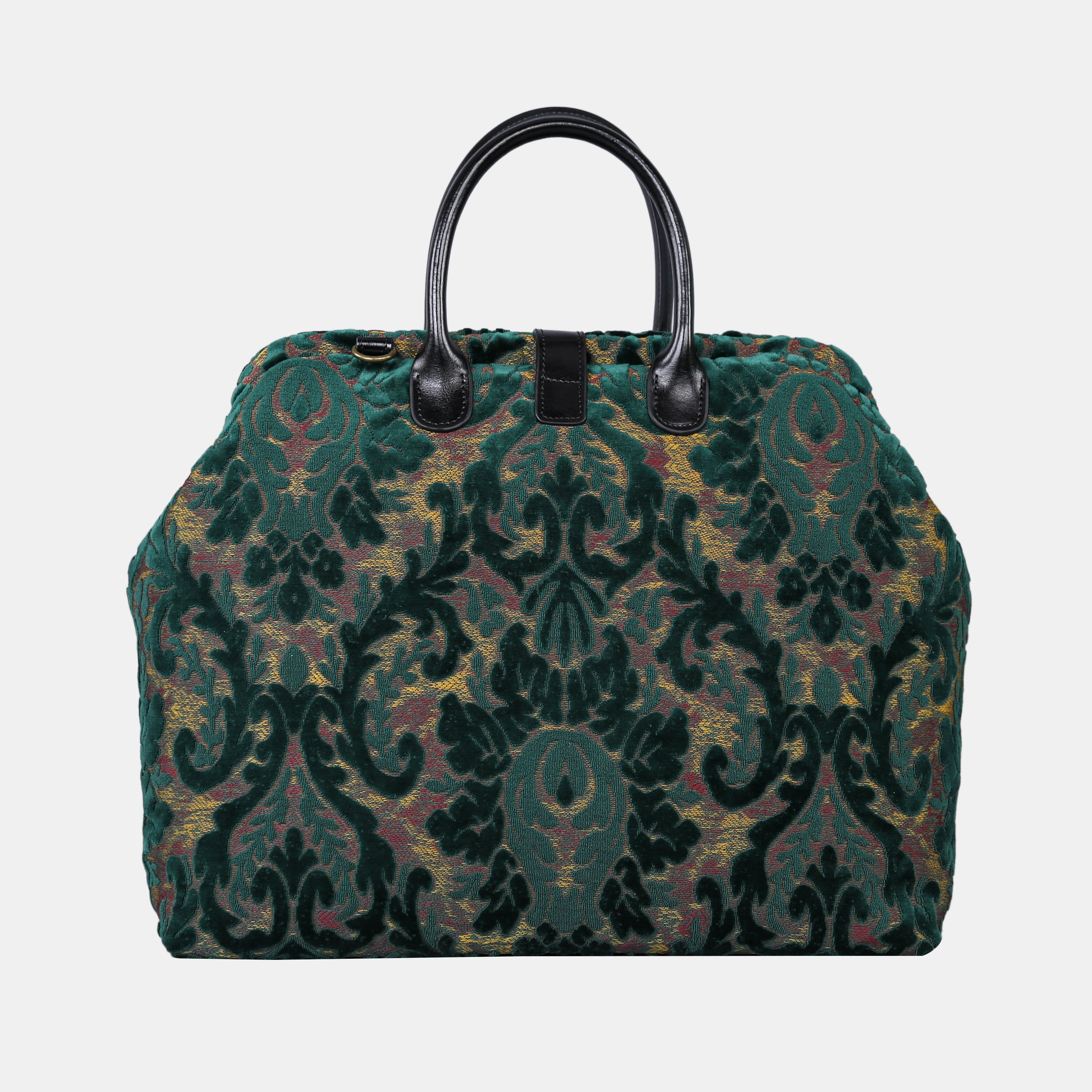 Burnout Velvet Jade Green Carpet Handbag Weekender