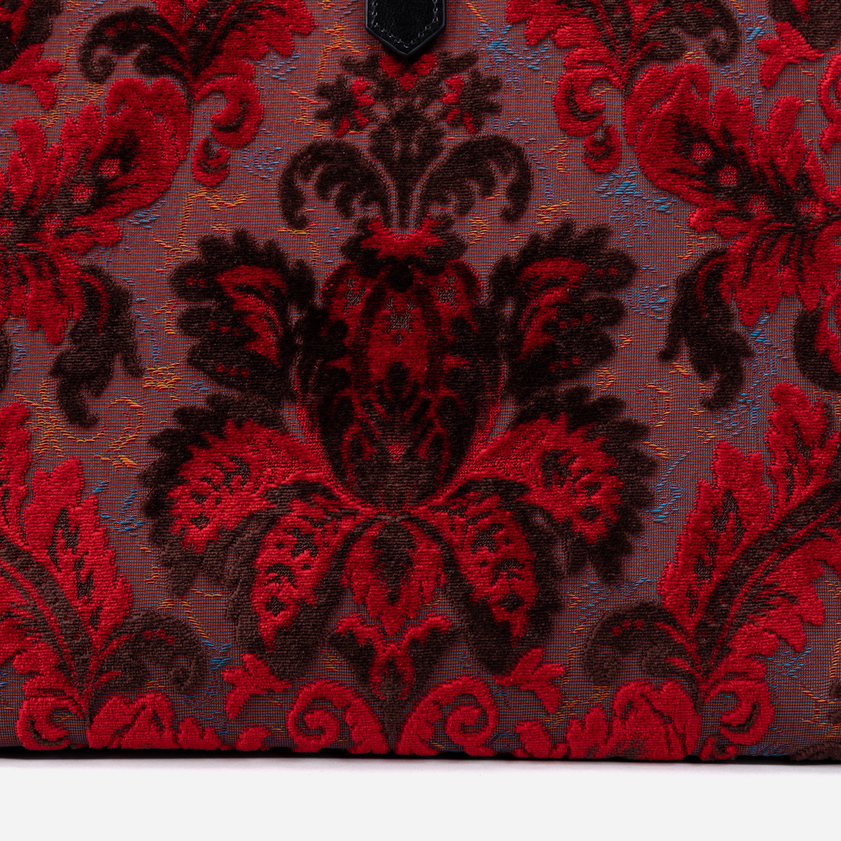 Mary Poppins Carpetbag Revival scarlet weekender pattern