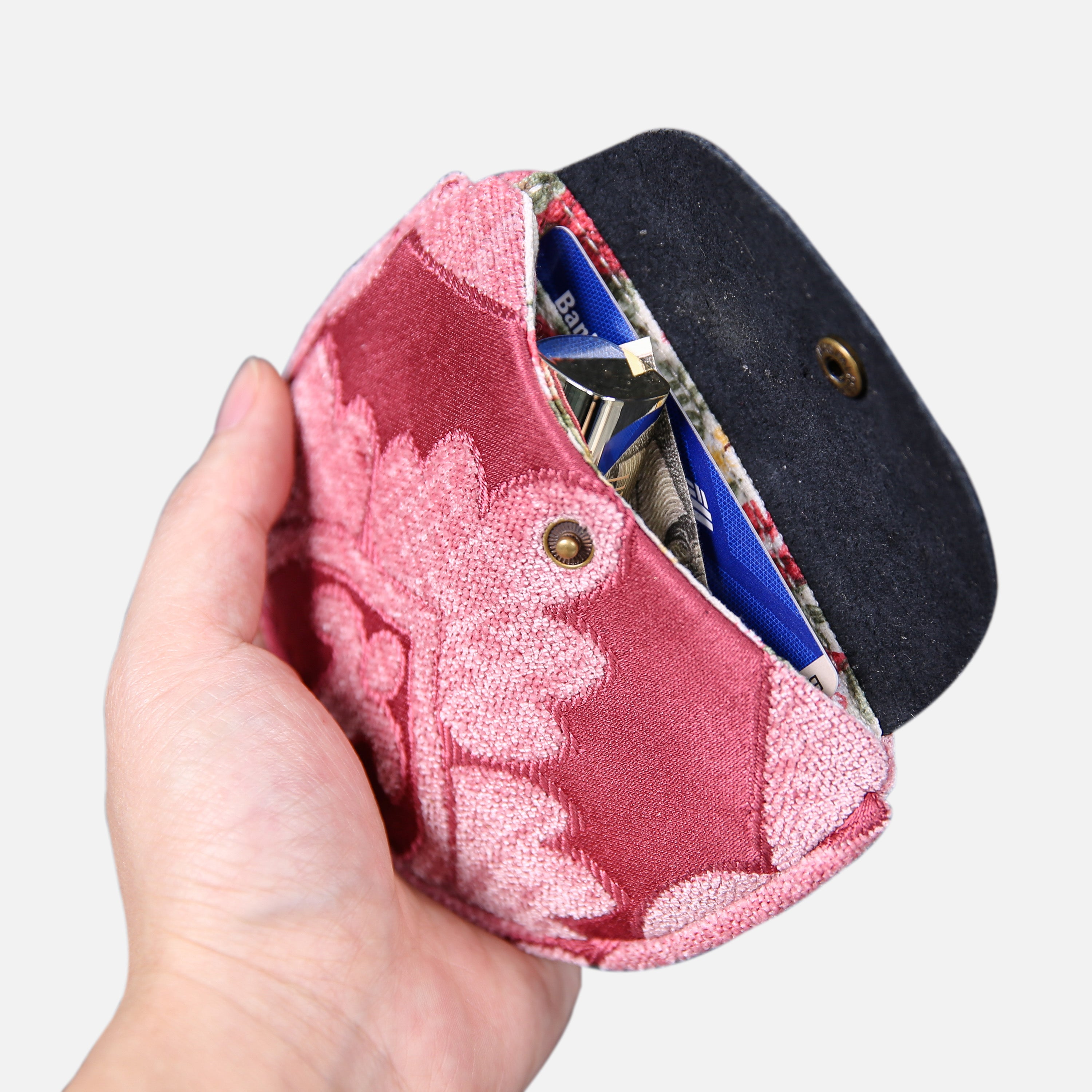 Queen Rose Pink Flap Coin Purse  MCW Handmade-1