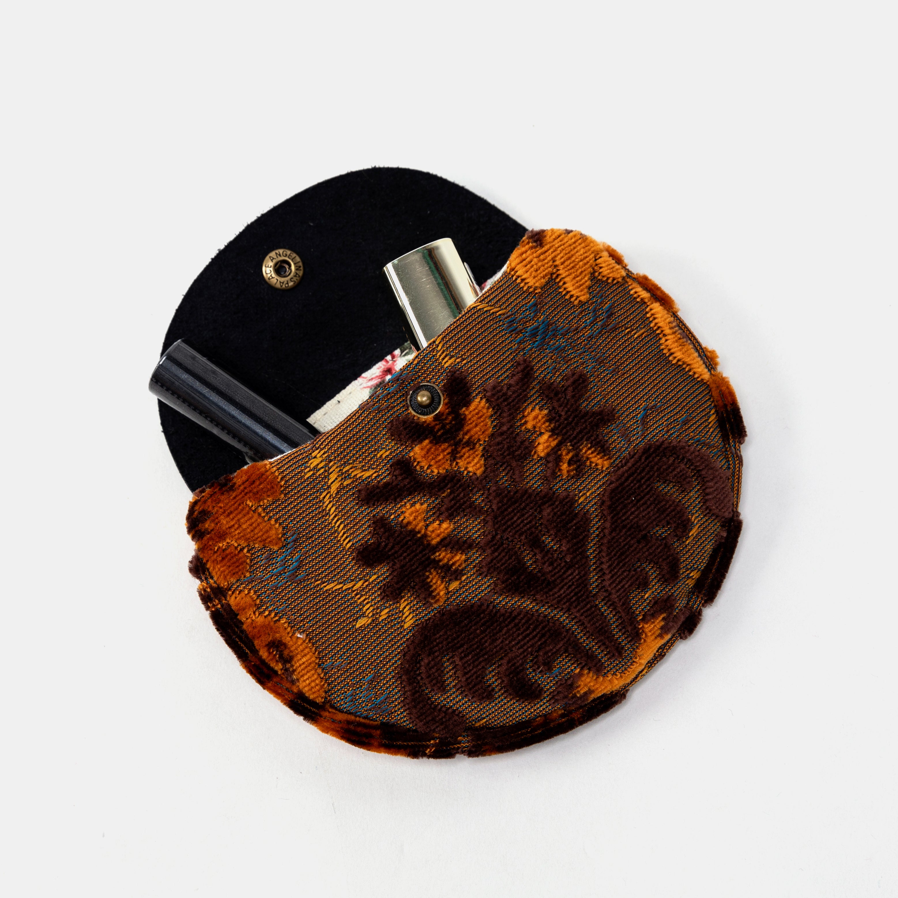 Burnout Velvet Revival Sienna Double Kiss Clasp Coin Purse Pattern