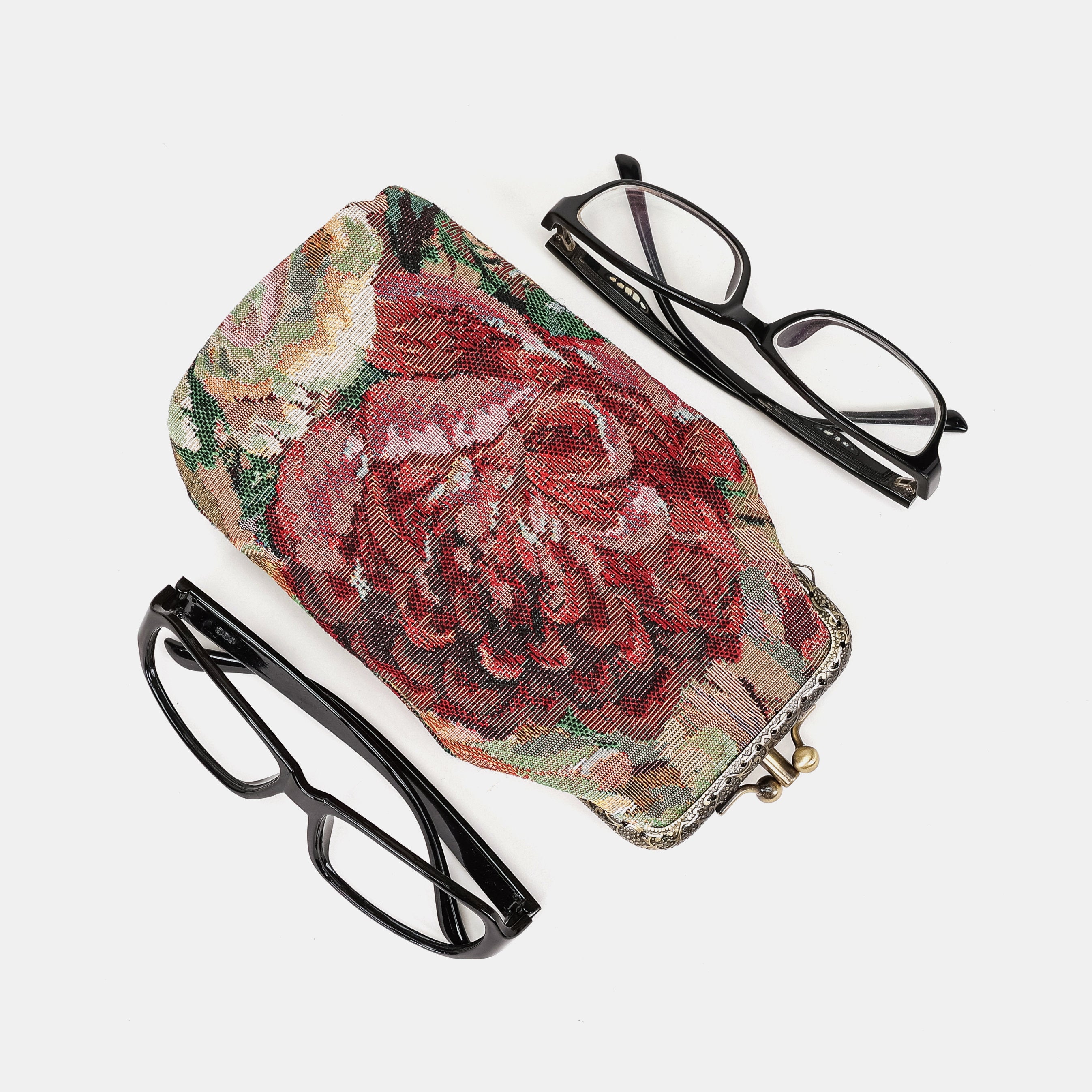 Rose Bush Carpet Eyeglasses Case of America capacity