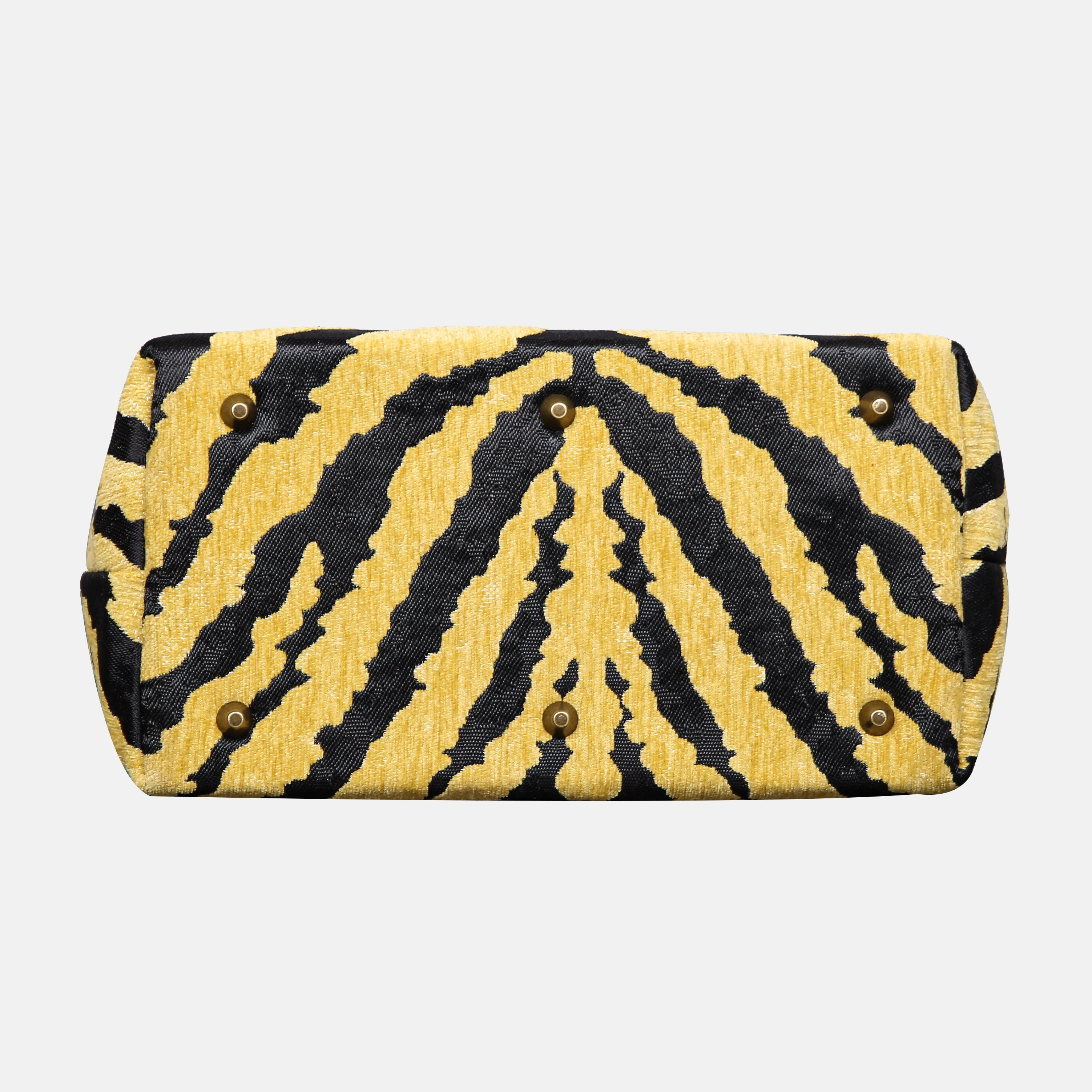 Zebra Daffodil Carpet Handbag Purse carpet bag MCW Handmade-3