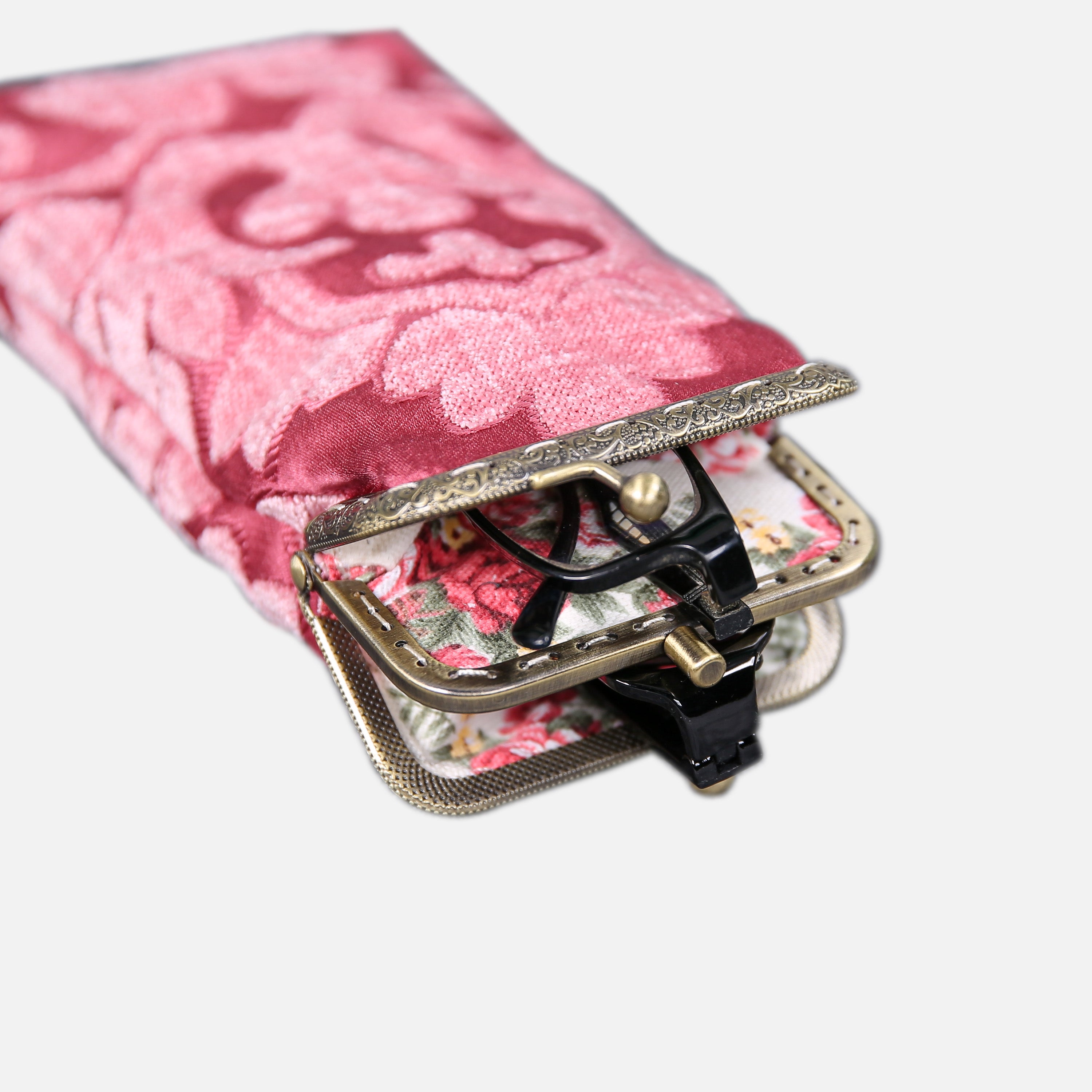 Queen Rose Pink Carpet Eyeglasses Case  MCW Handmade-2