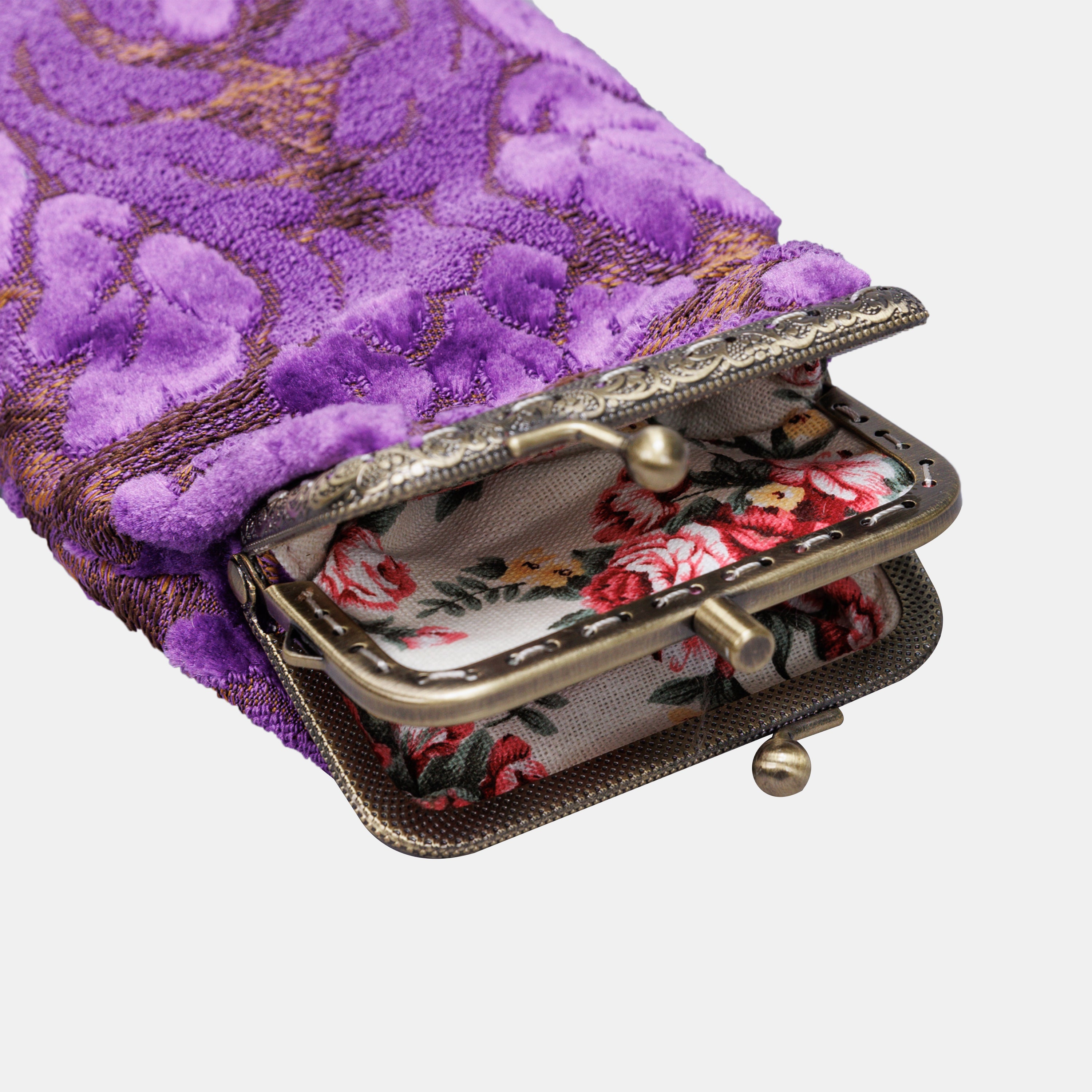 Burnout Velvet Purple Carpet Eyeglasses Case  MCW Handmade-4