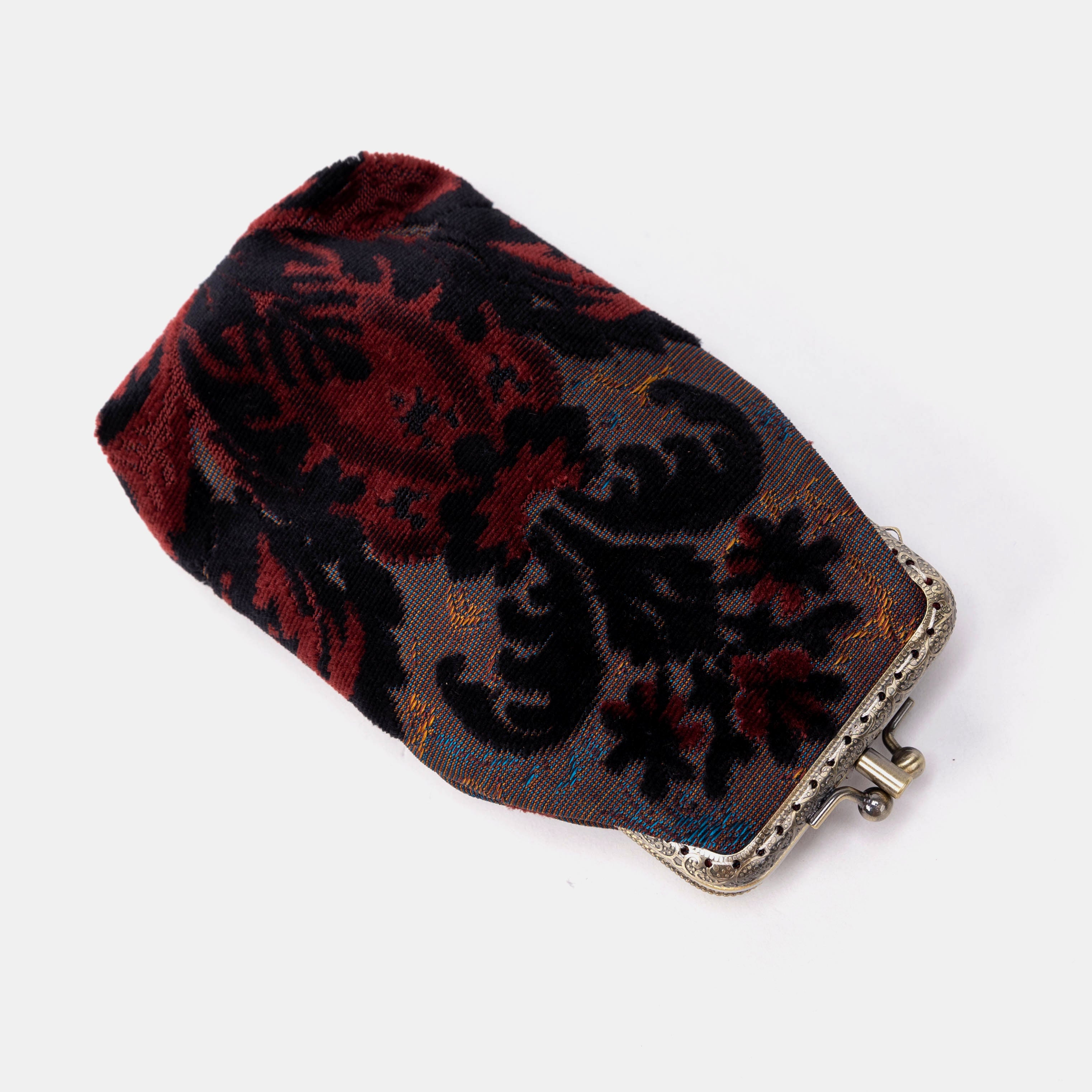 Burnout Velvet Revival Sephia Carpet Eyeglasses Case flat lay