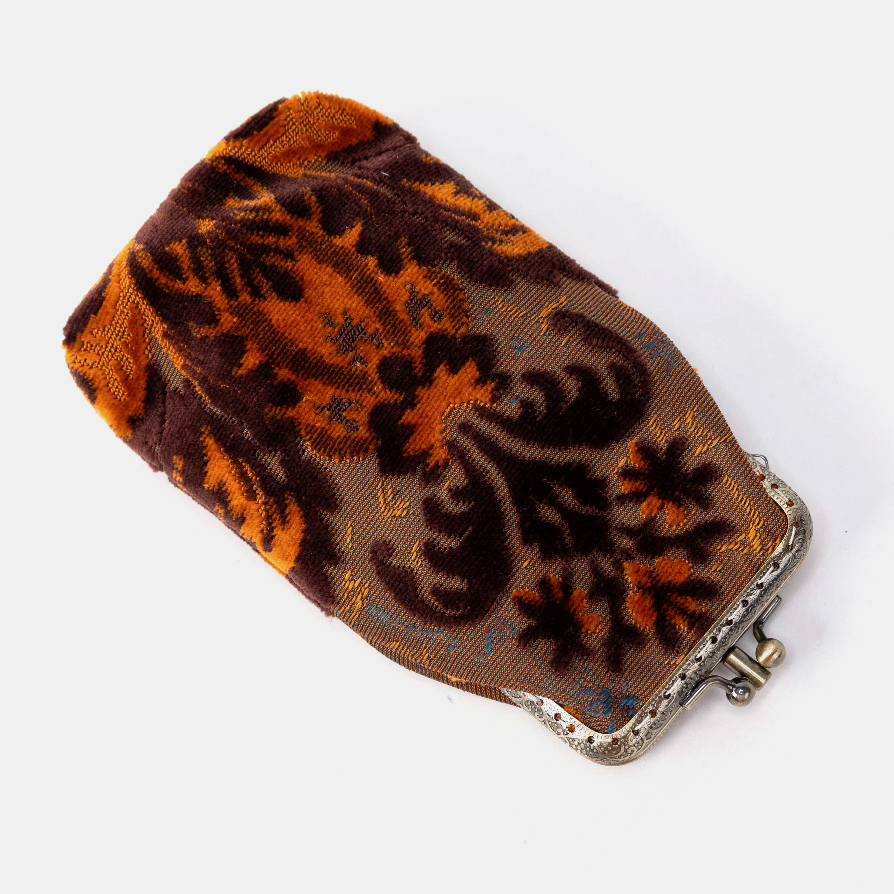 Burnout Velvet Revival Sienna Carpet Eyeglasses Case flat lay