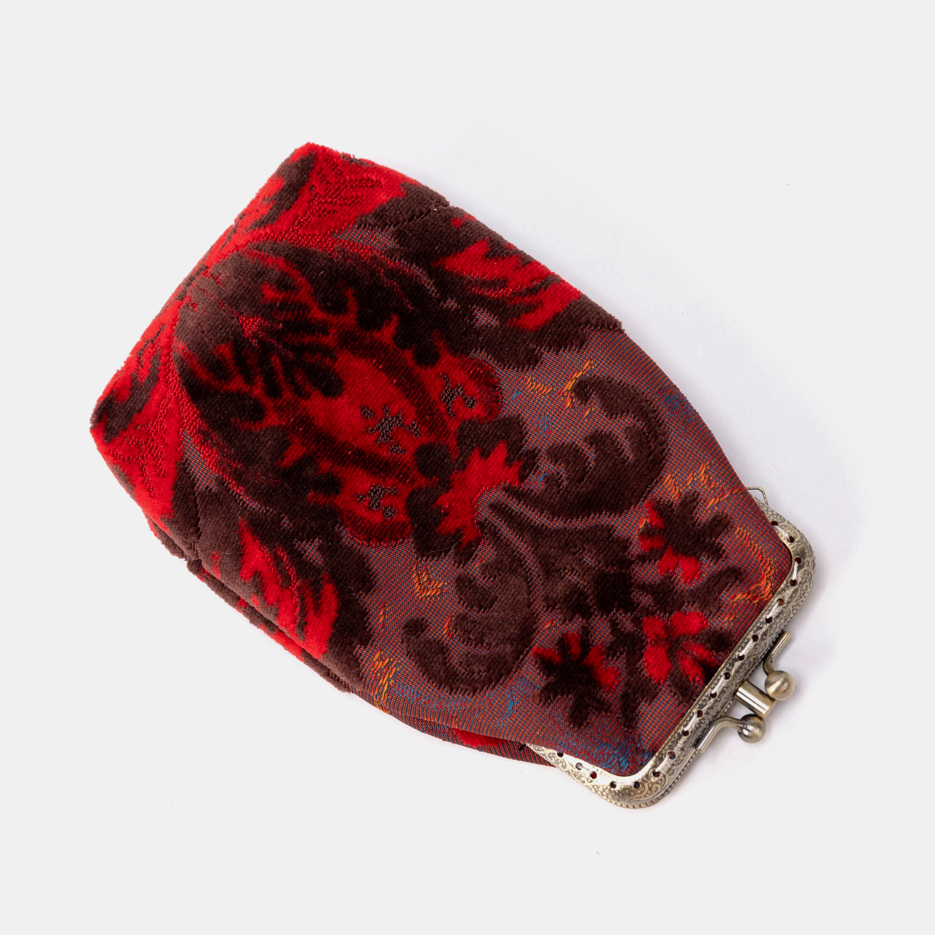 Burnout Velvet Revival Scarlet Carpet Eyeglasses Case flat lay