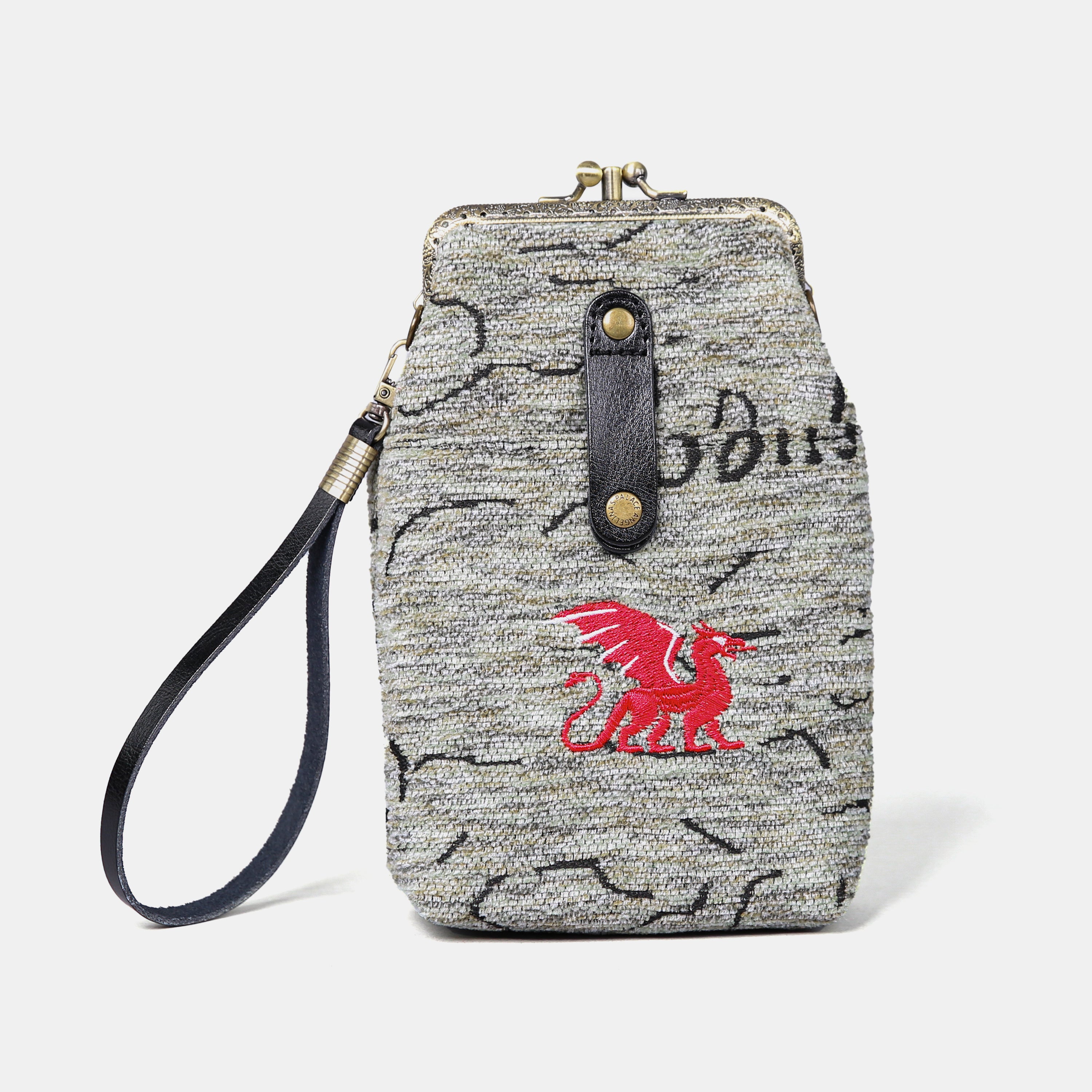 Here Be Dragons Carpet Phone Case Carpetbag of America front