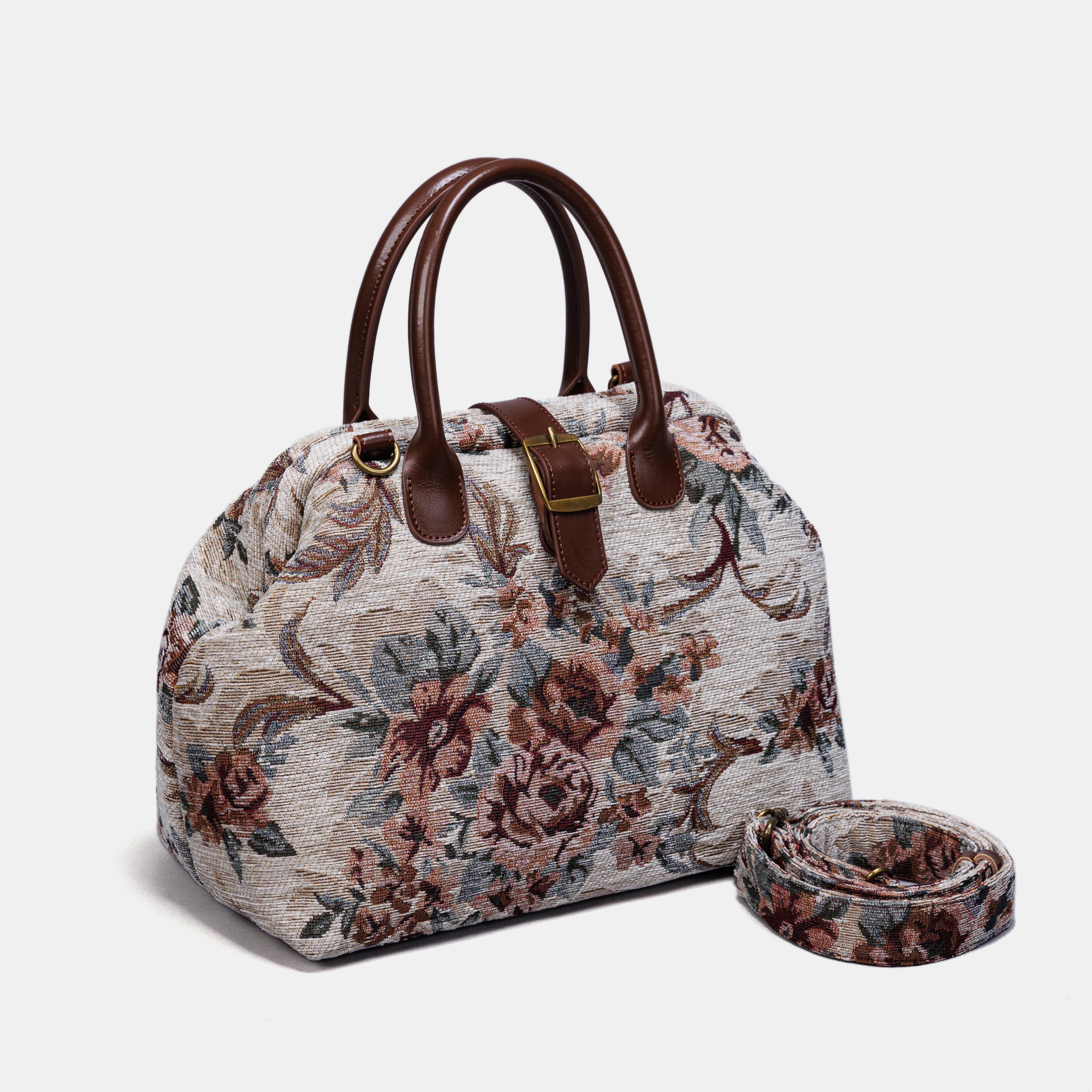 Victorian Retro Rose Carpet Handbag Purse carpet bag MCW Handmade-1