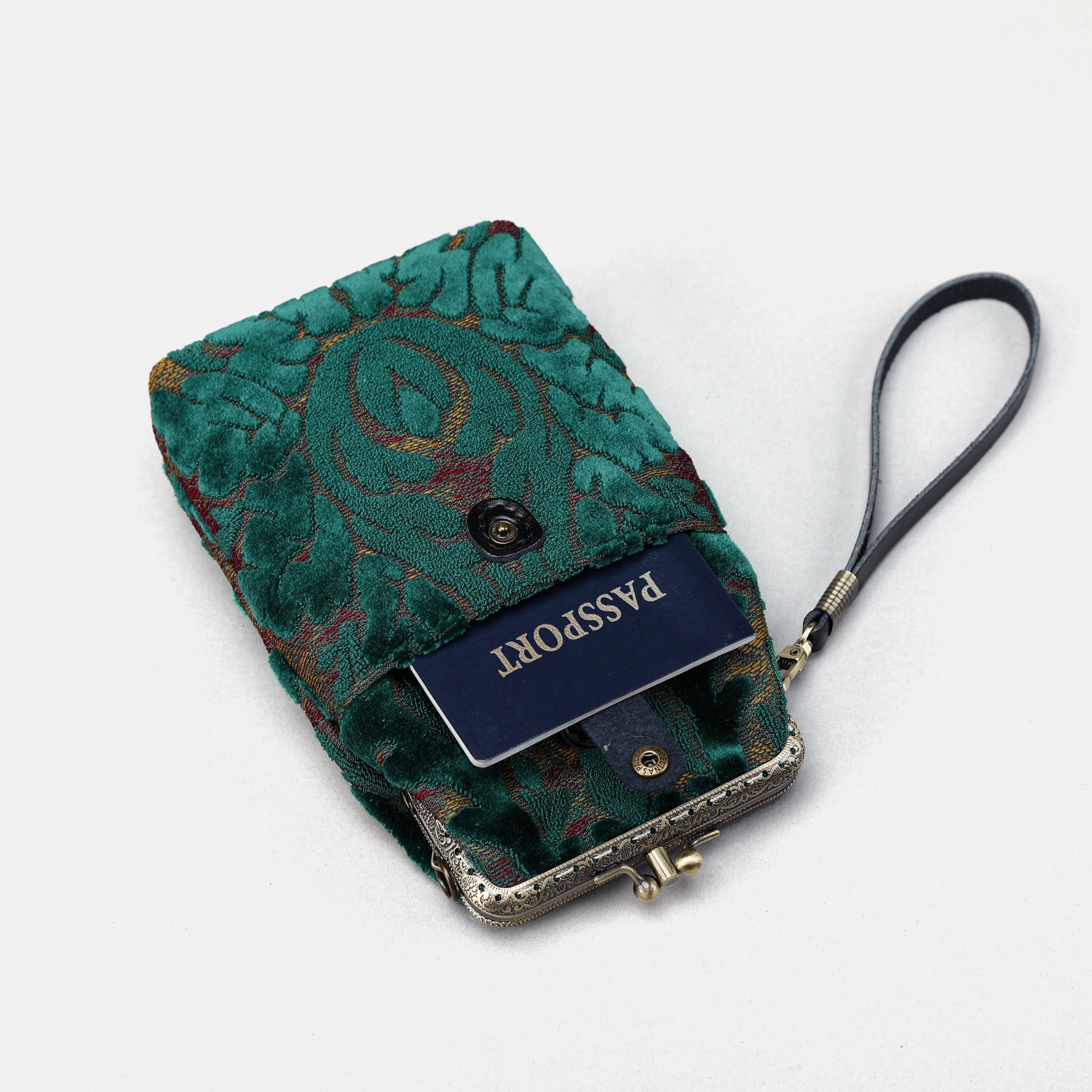 Burnout Velvet Jade Green Carpet Phone Case  MCW Handmade-2