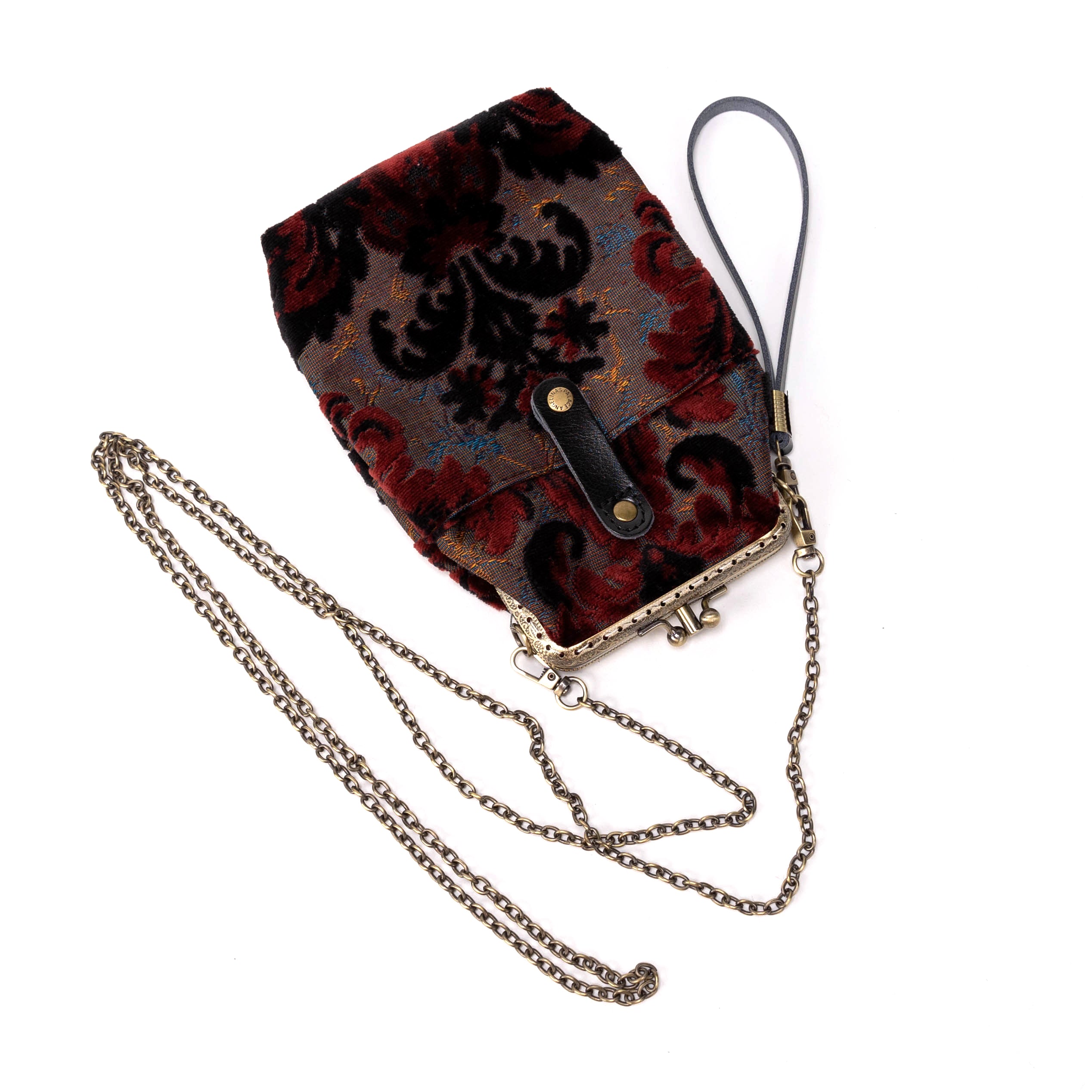 Burnout Velvet Revival Sephia Carpet Phone Case with chain